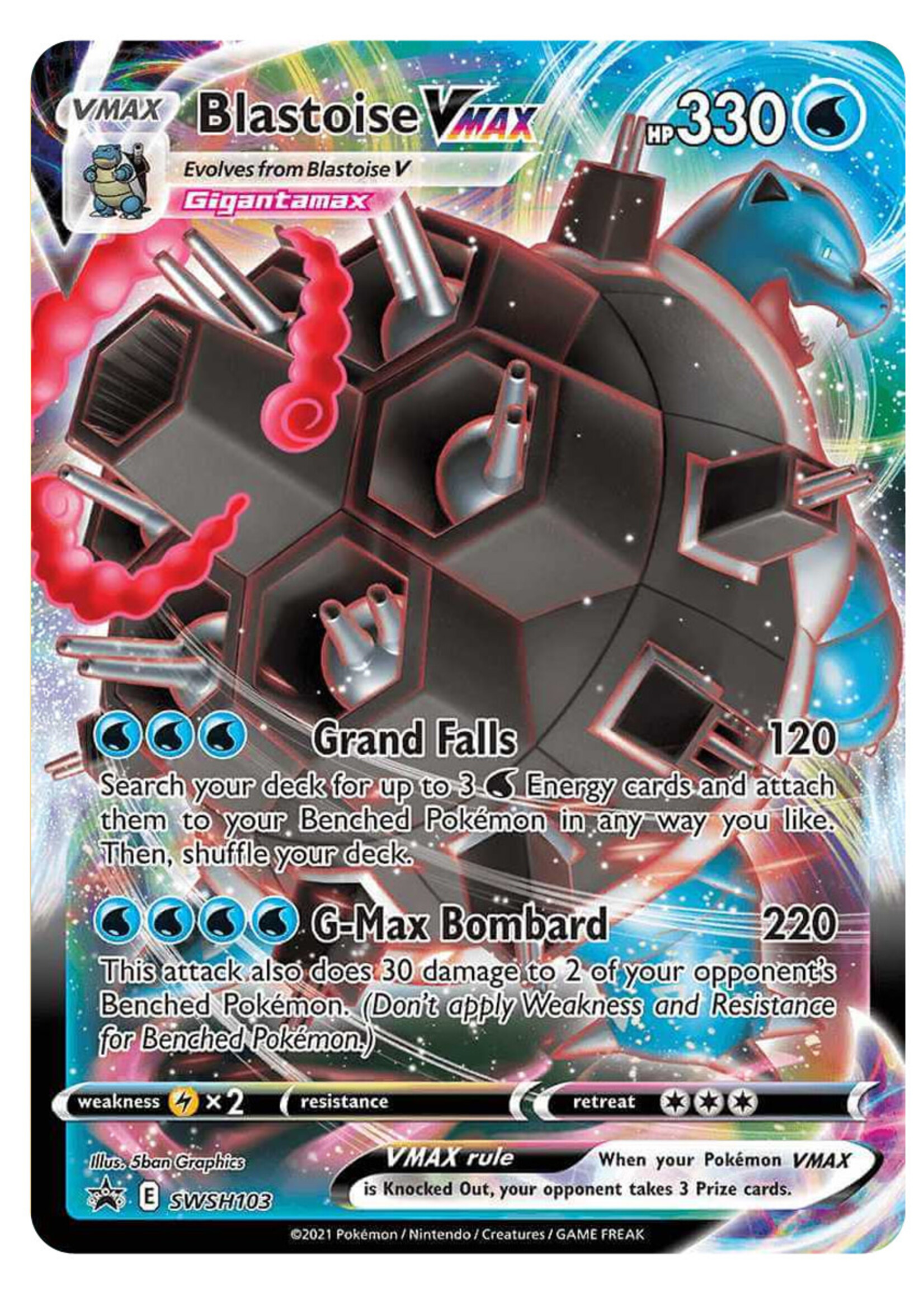 Blastoise Vmax 103 (SWSH): excellent