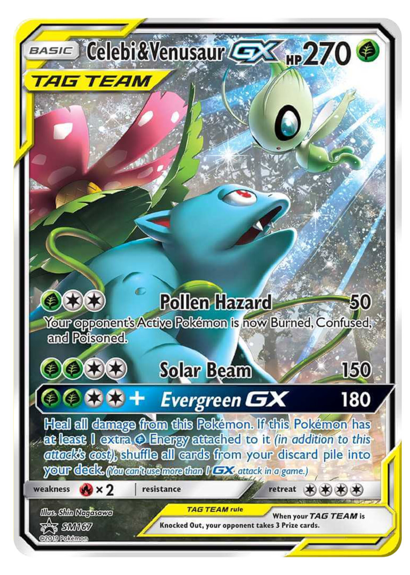 Celebi & Venusaur GX 167 (SM): near mint/excellent+