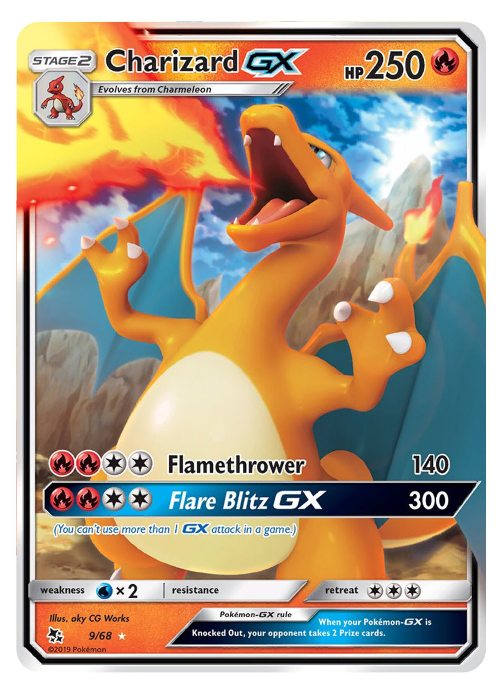 Charizard GX 9 (HIF): light played