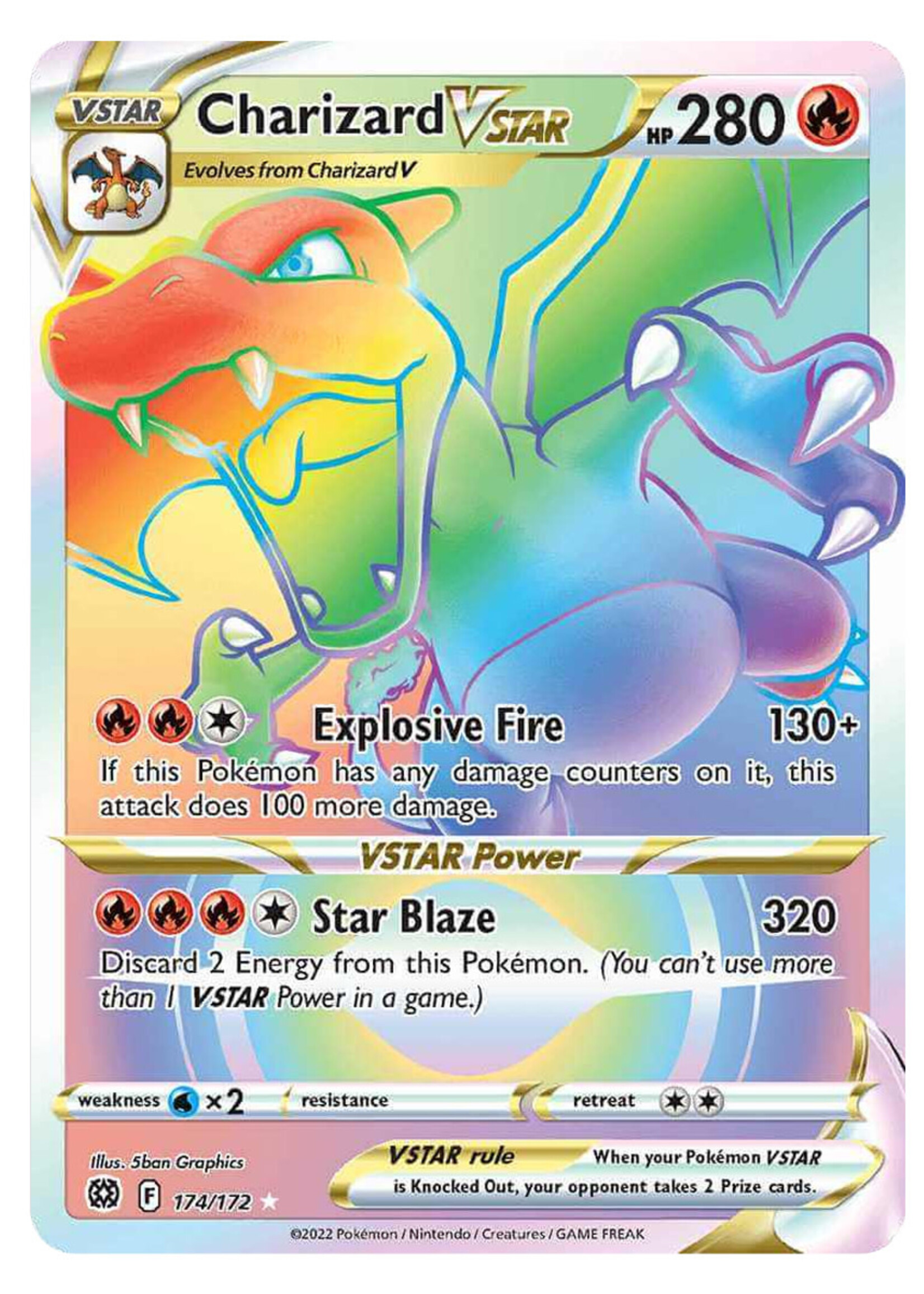 Charizard Vstar 174 (BRS): near mint