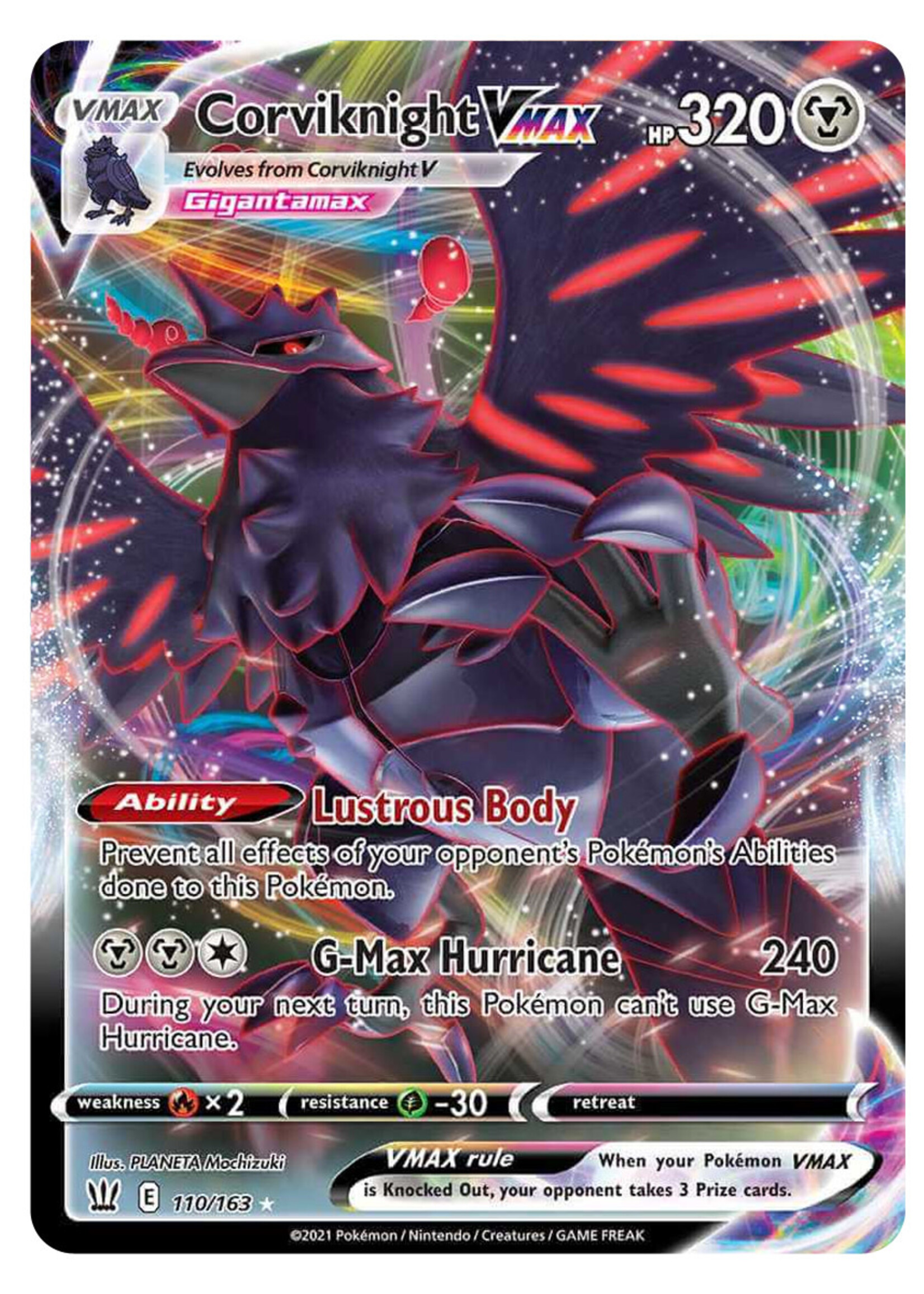 Corviknight Vmax 110 (BST): excellent