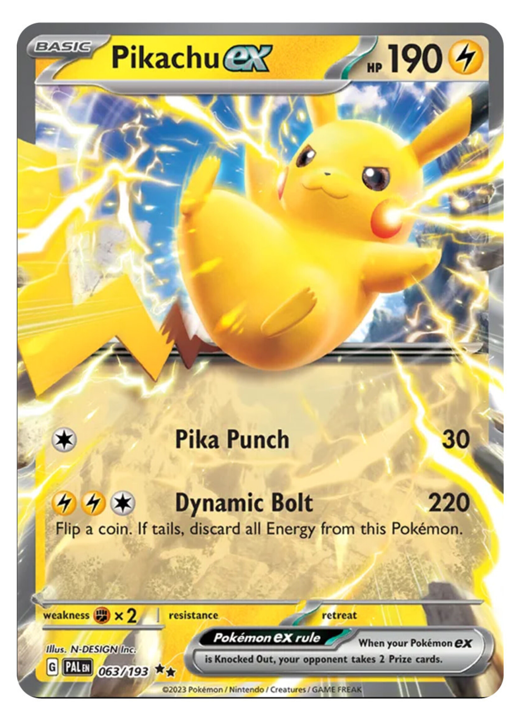 Pikachu Ex 63 (PAL): excellent