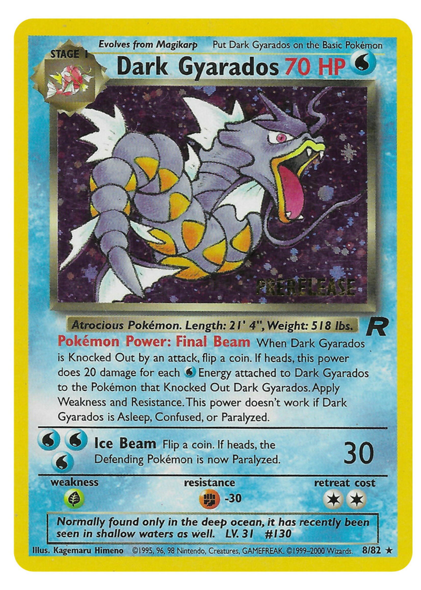 Dark Gyarados 8 (TR) Swirl: played