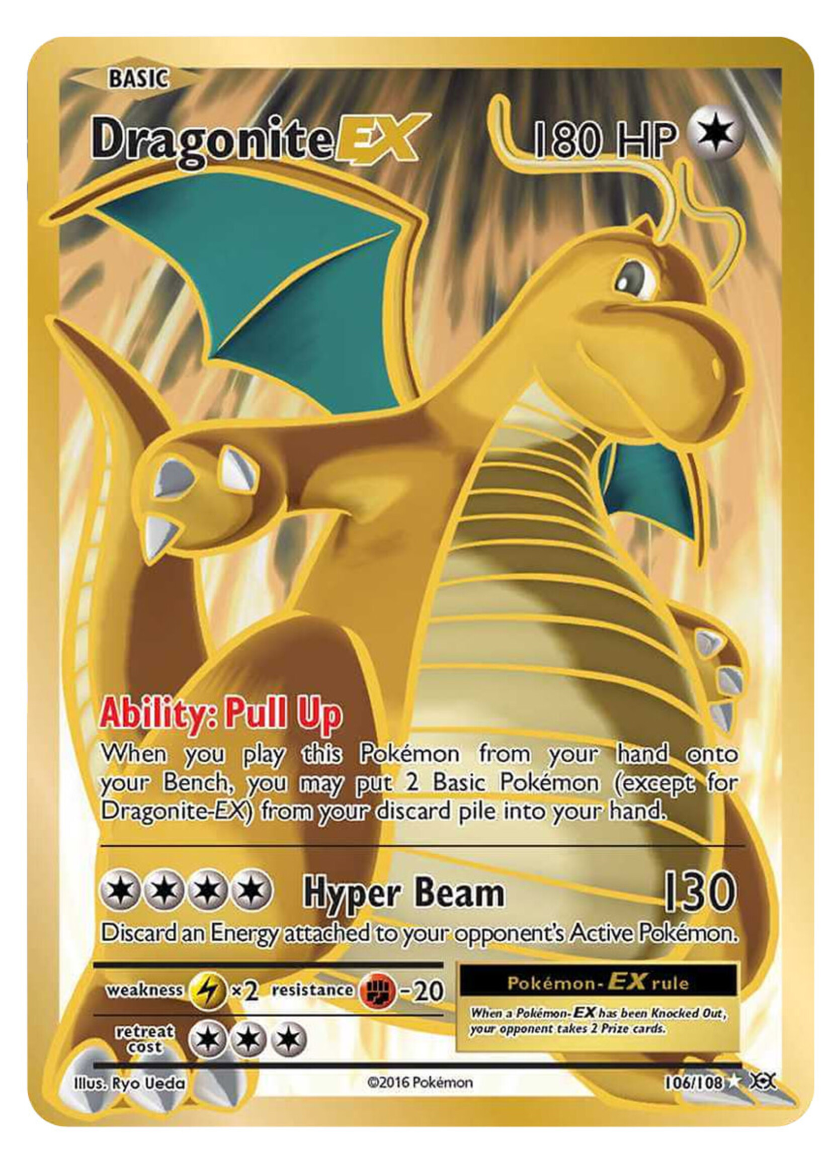 Dragonite EX 106 (EVO): light played