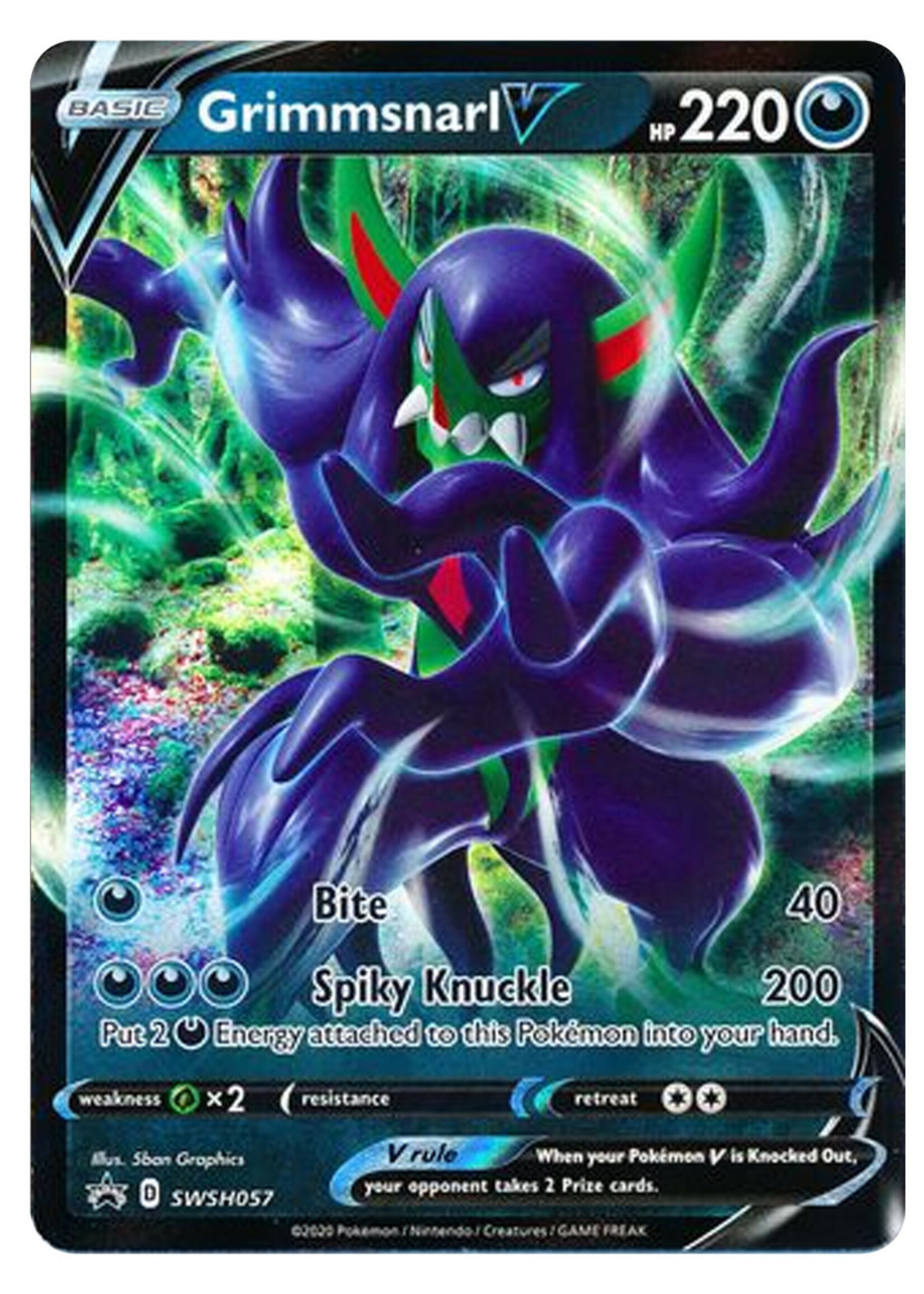 Grimmsnarl V 57 (SWSH): light played