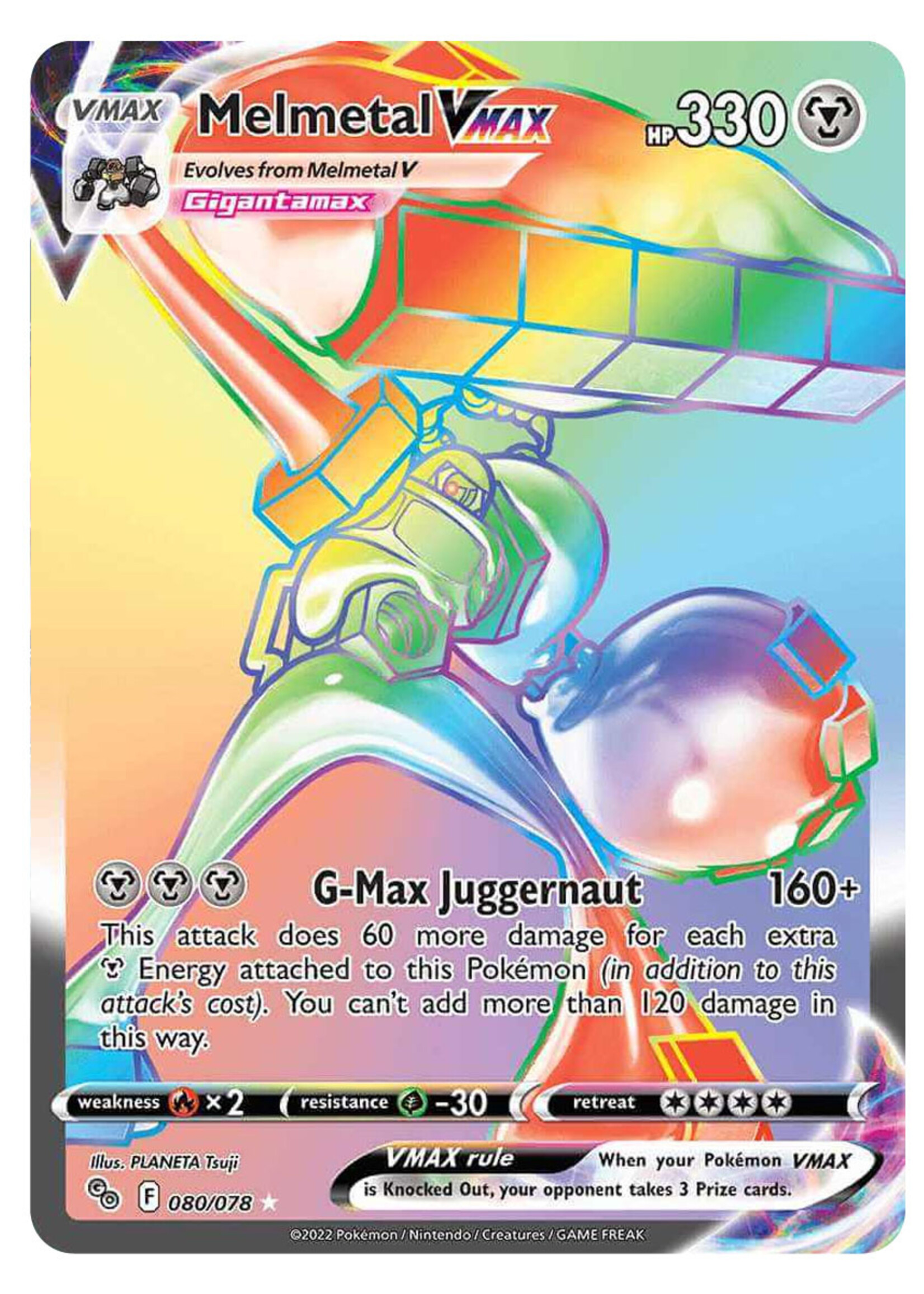 Melmetal Vmax 80 (PGO): light played