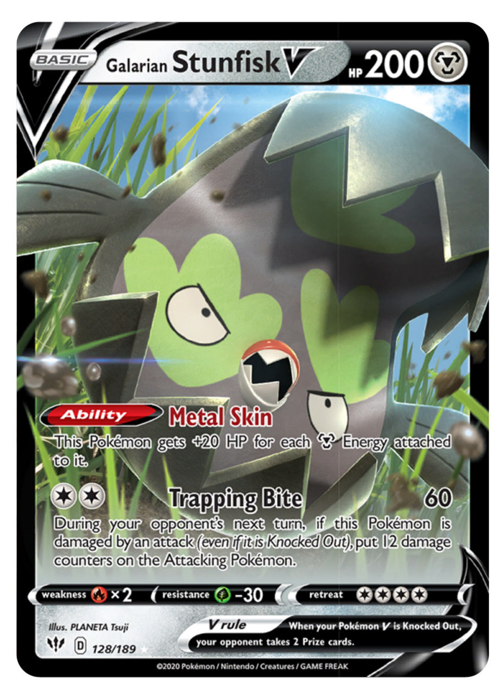 Galarian Stunfisk V 128 (DAA): excellent