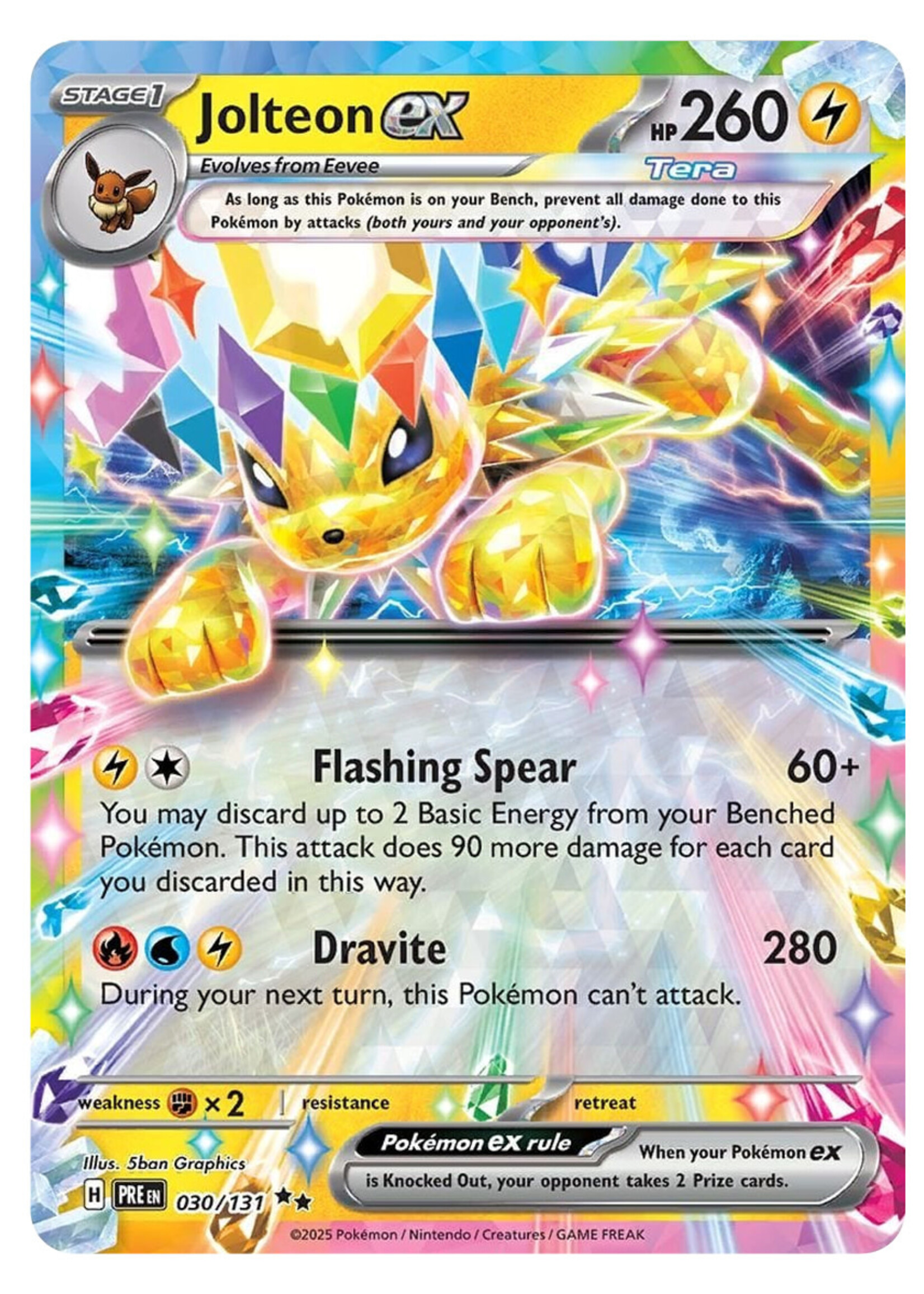Jolteon Ex 30 (PRE): near mint