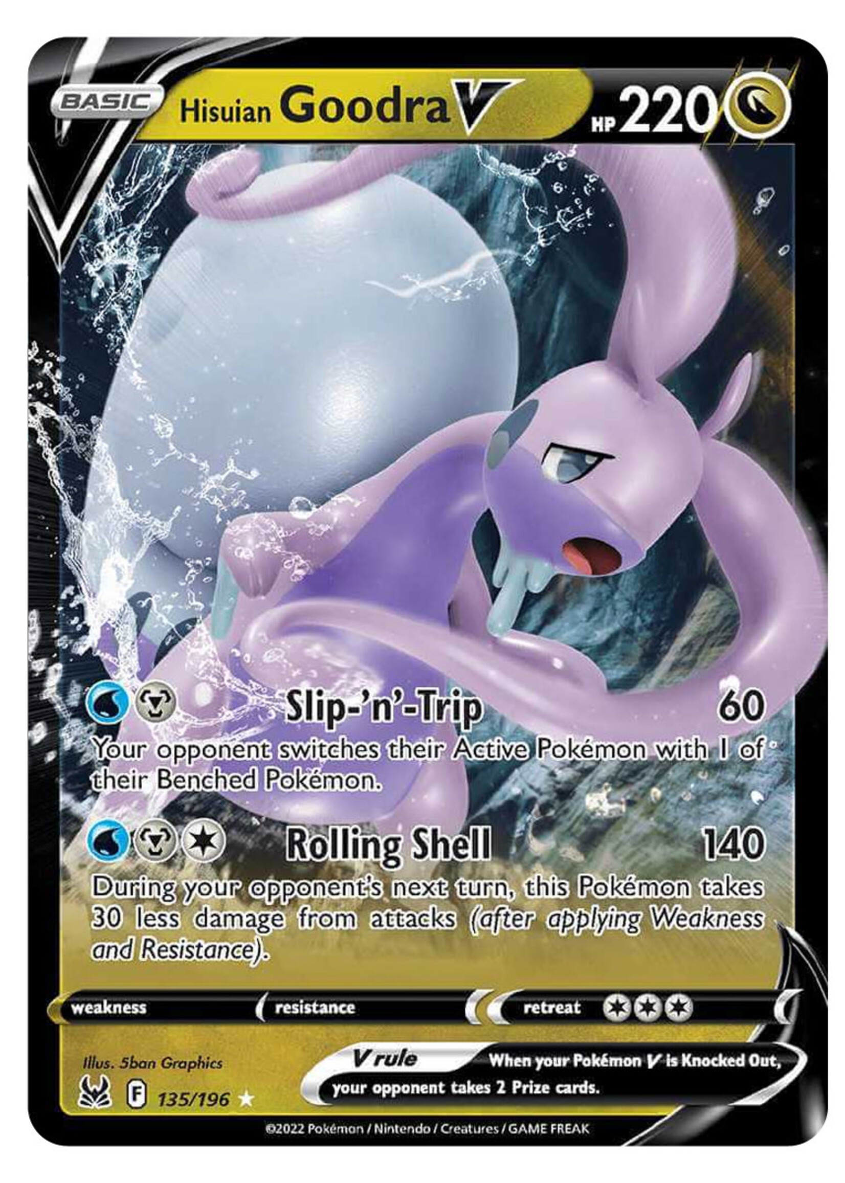 Hisuian Goodra V 135 (LOR): near mint