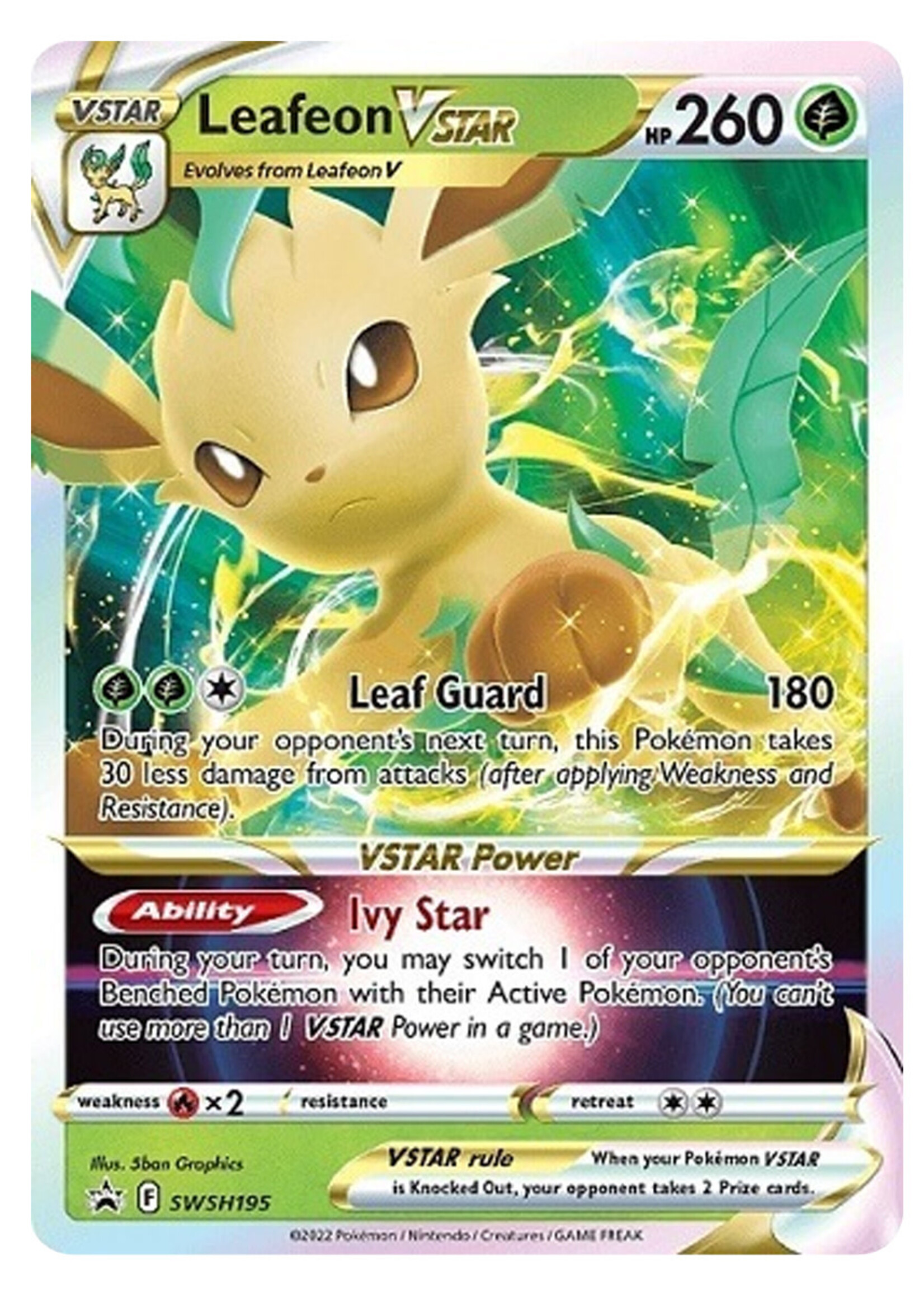 Leafeon Vstar 195 (SWSH): near mint