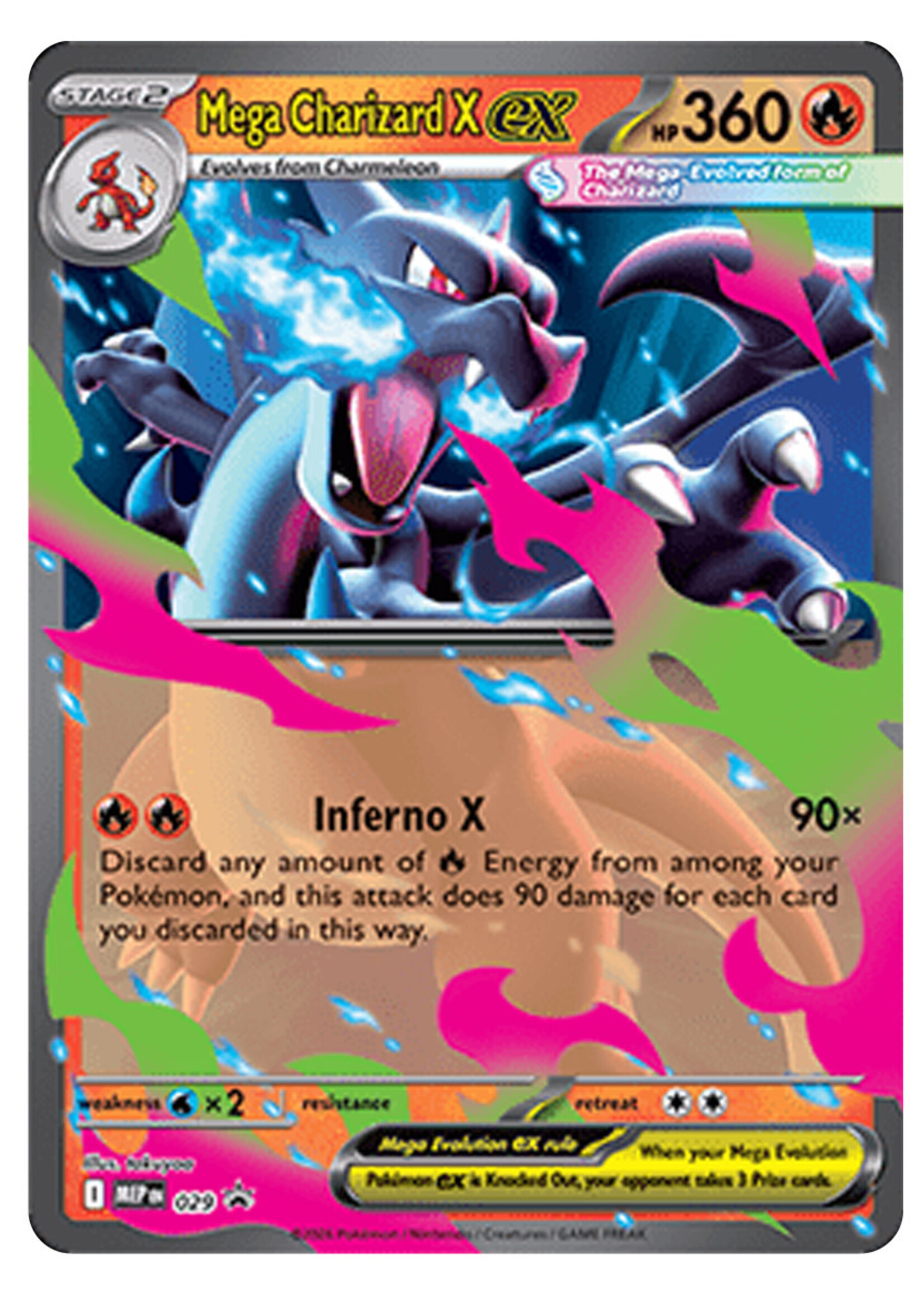 Mega Charizard Ex 29 (MEP): near mint