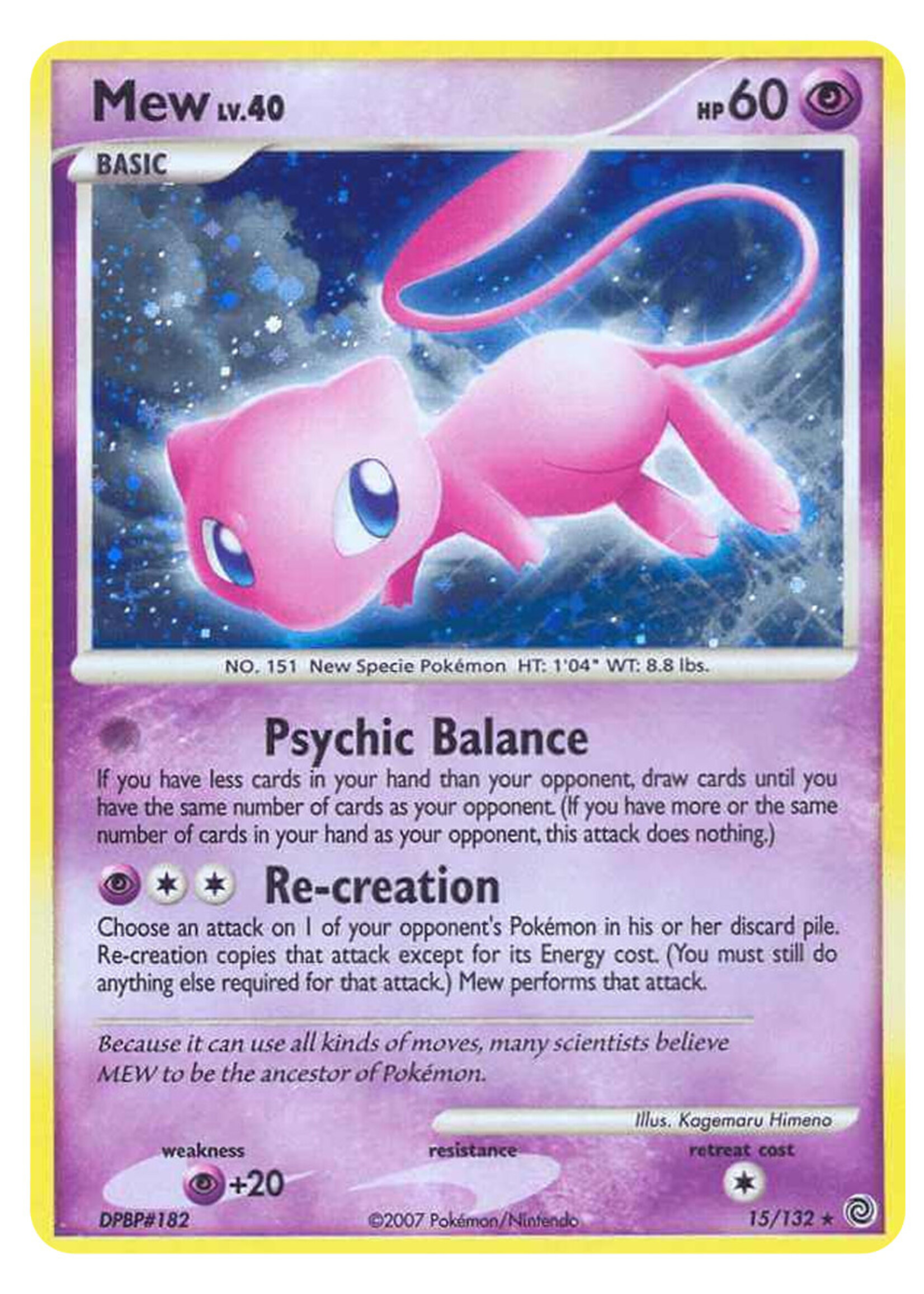 Mew lv.40 15 (SW) Holo: light played