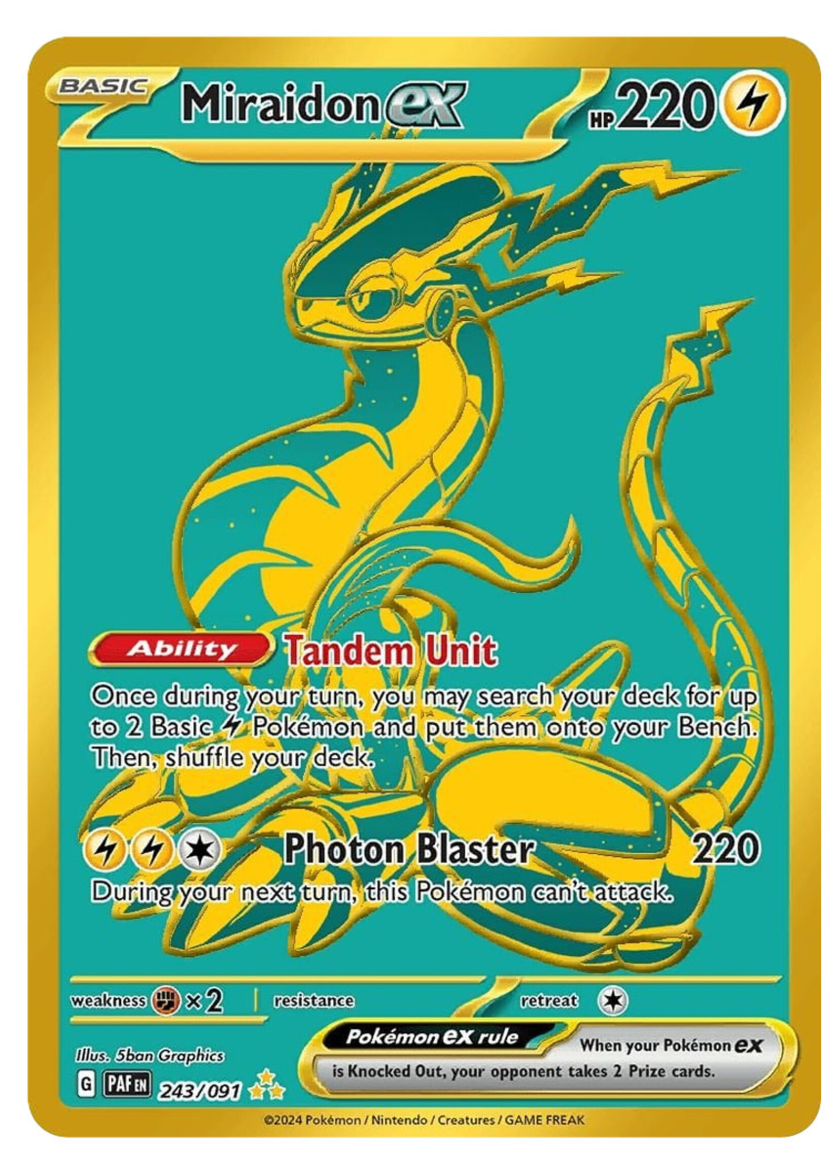 Miraidon Ex 243 (PAF): excellent