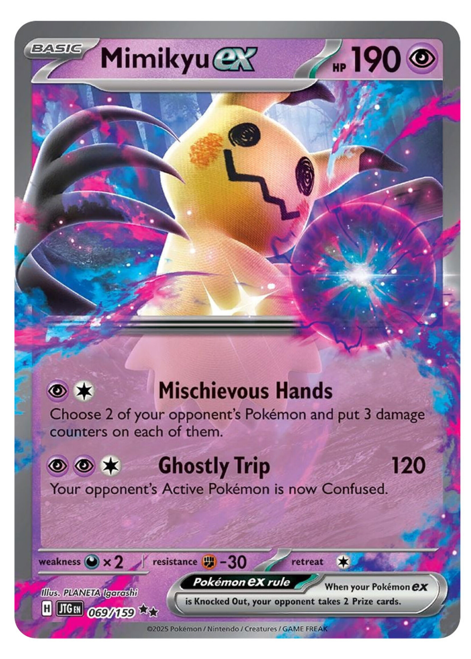 Mimikyu Ex 69 (JTG): near mint