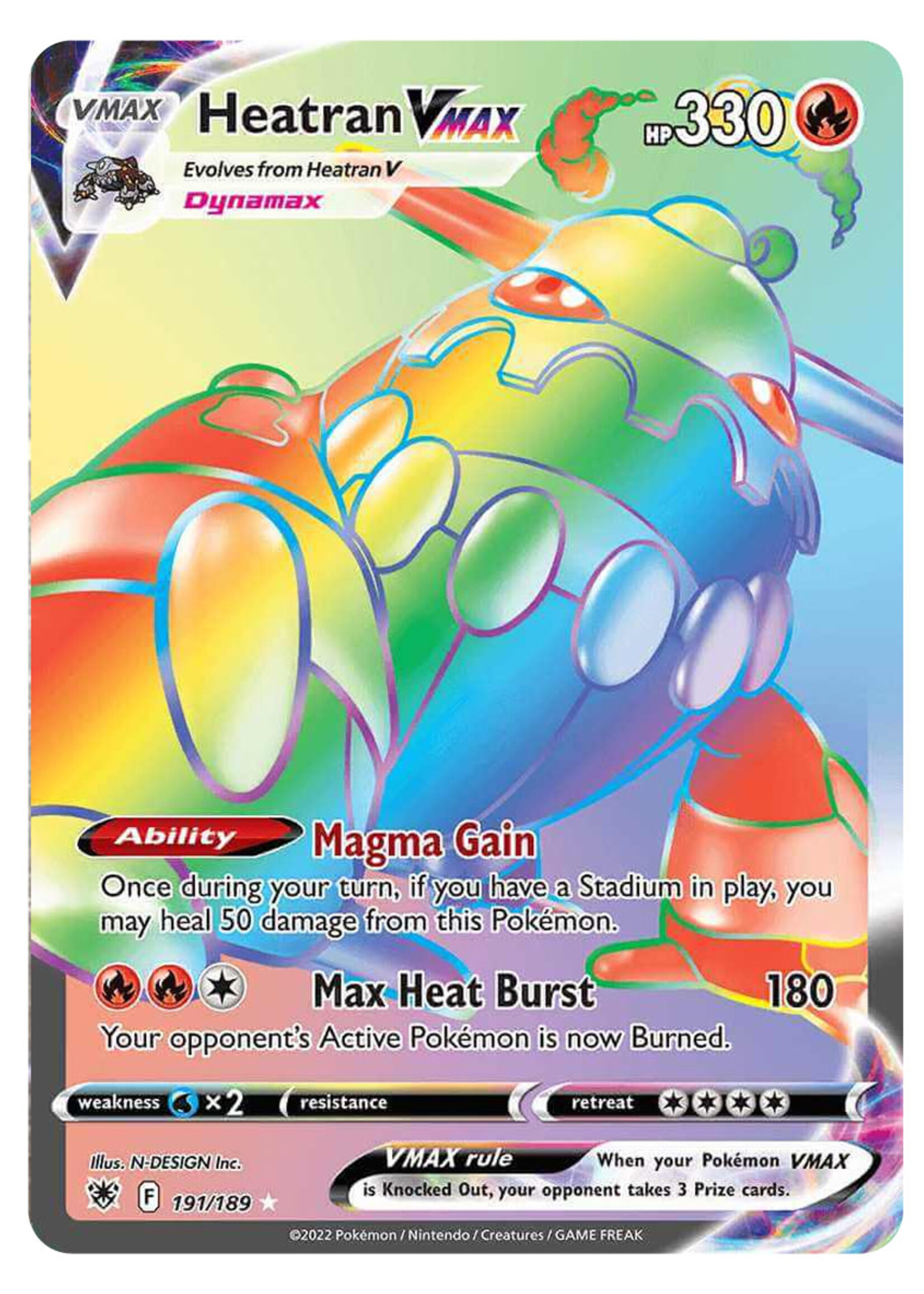 Heatran Vmax 191 (ASR): near mint