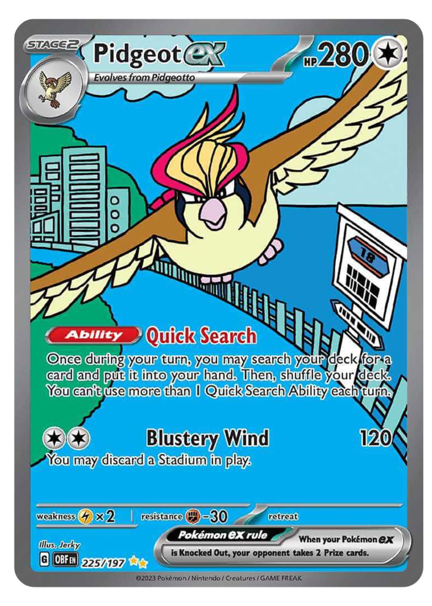 Pidgeot Ex 225 (OBF): played