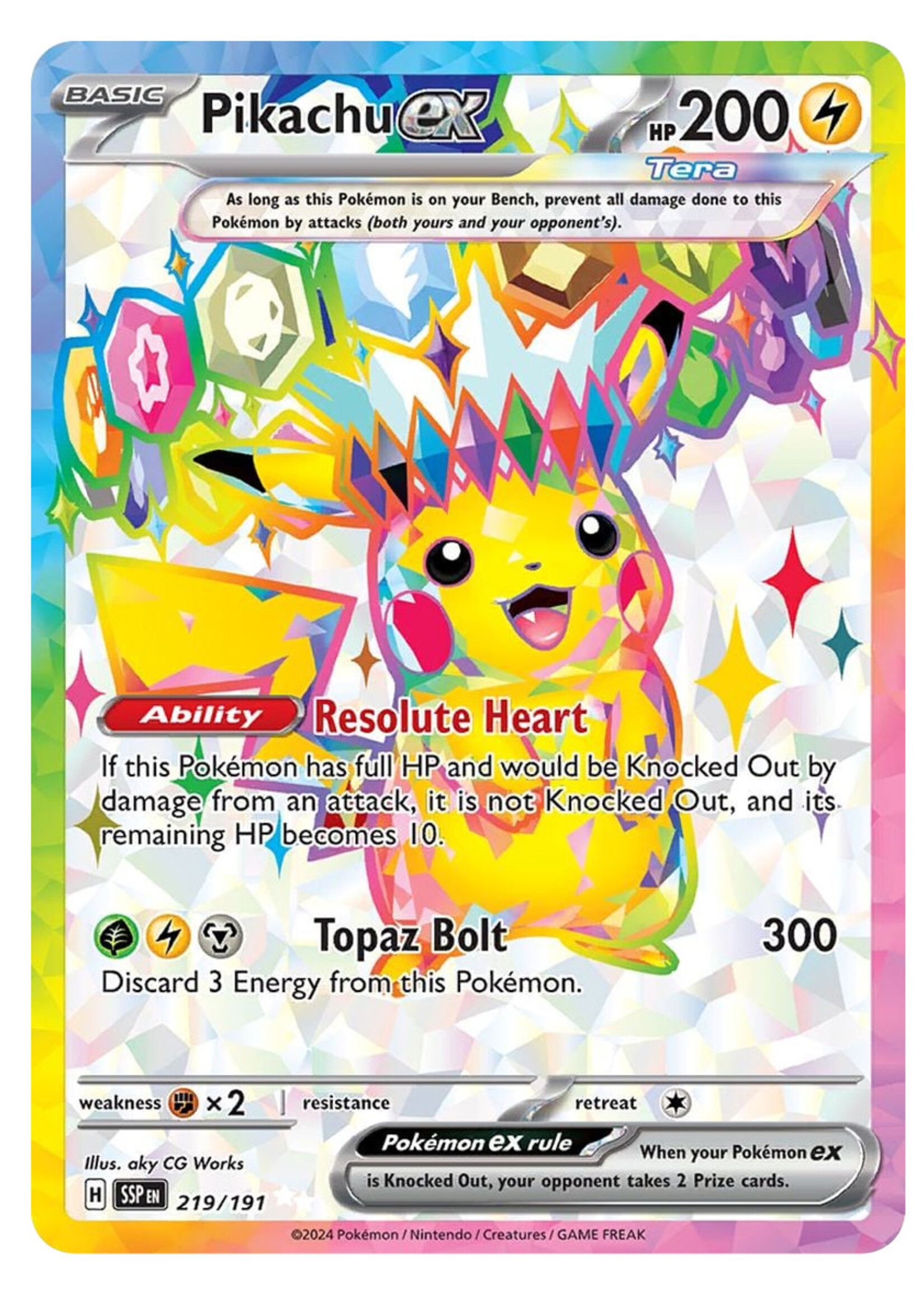 Pikachu Ex 219 (SSP): near mint