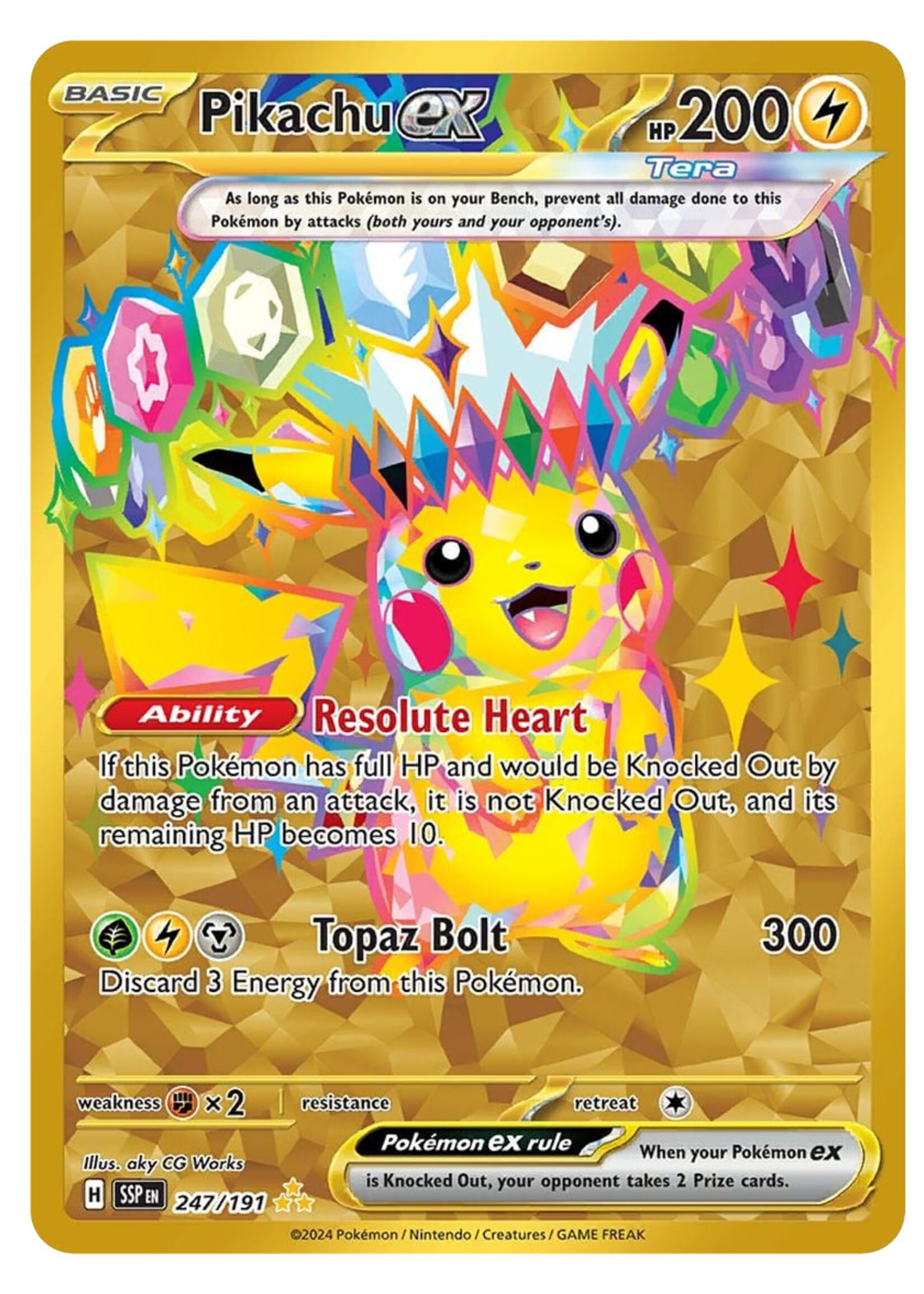 Pikachu Ex 247 (SSP): near mint