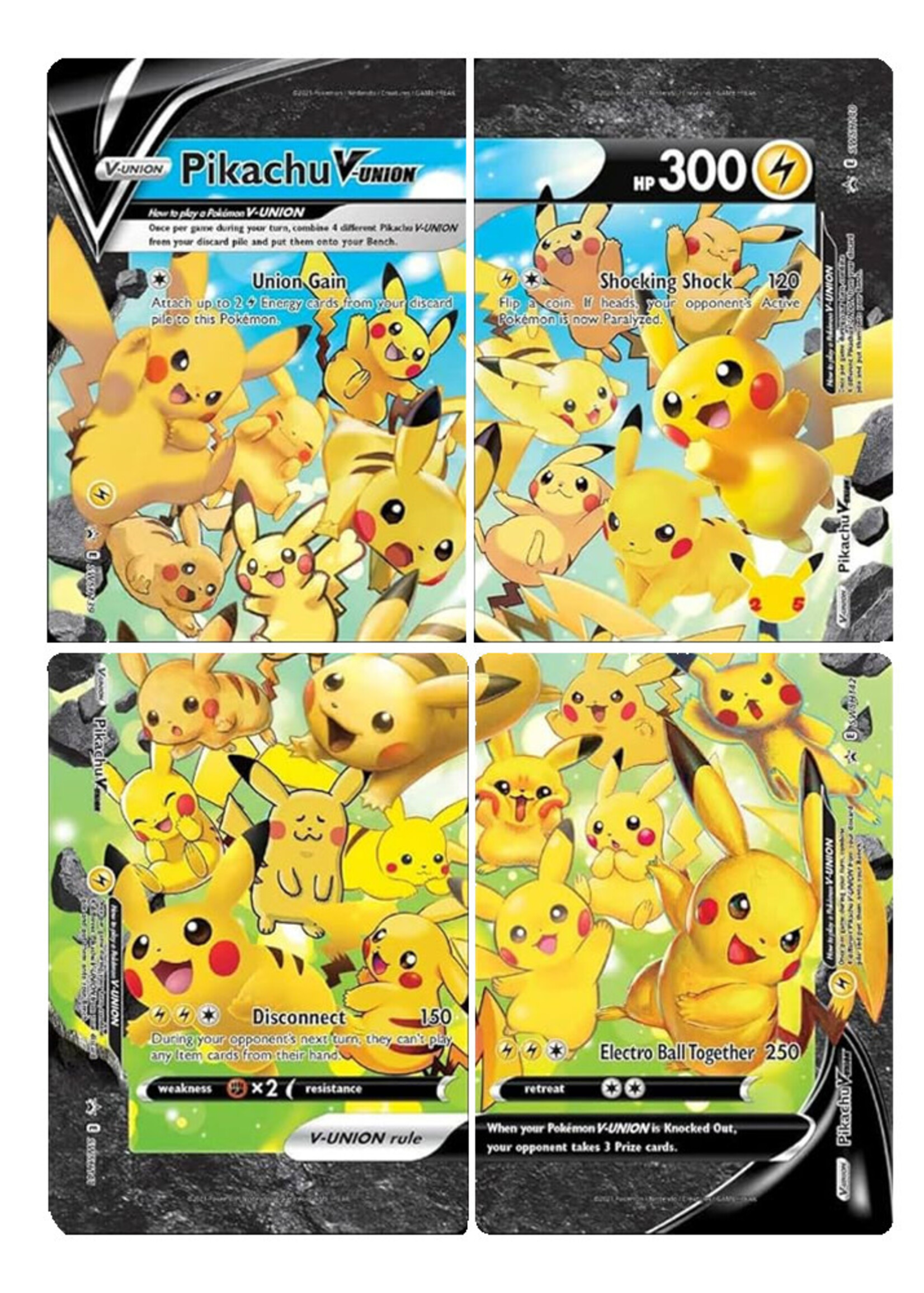 Pikachu V-Union Promo Set Van 4 (SWSH): near mint/excellent