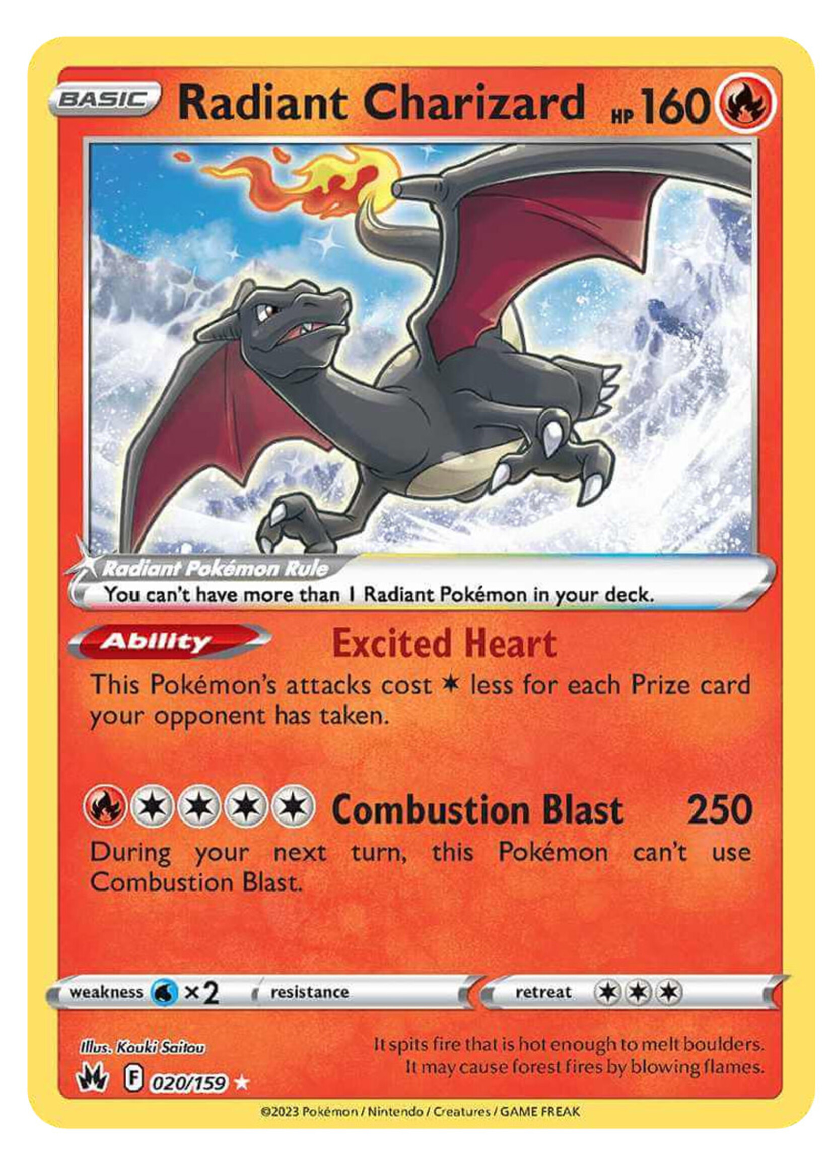 Radiant Charizard 20 (CRZ): excellent