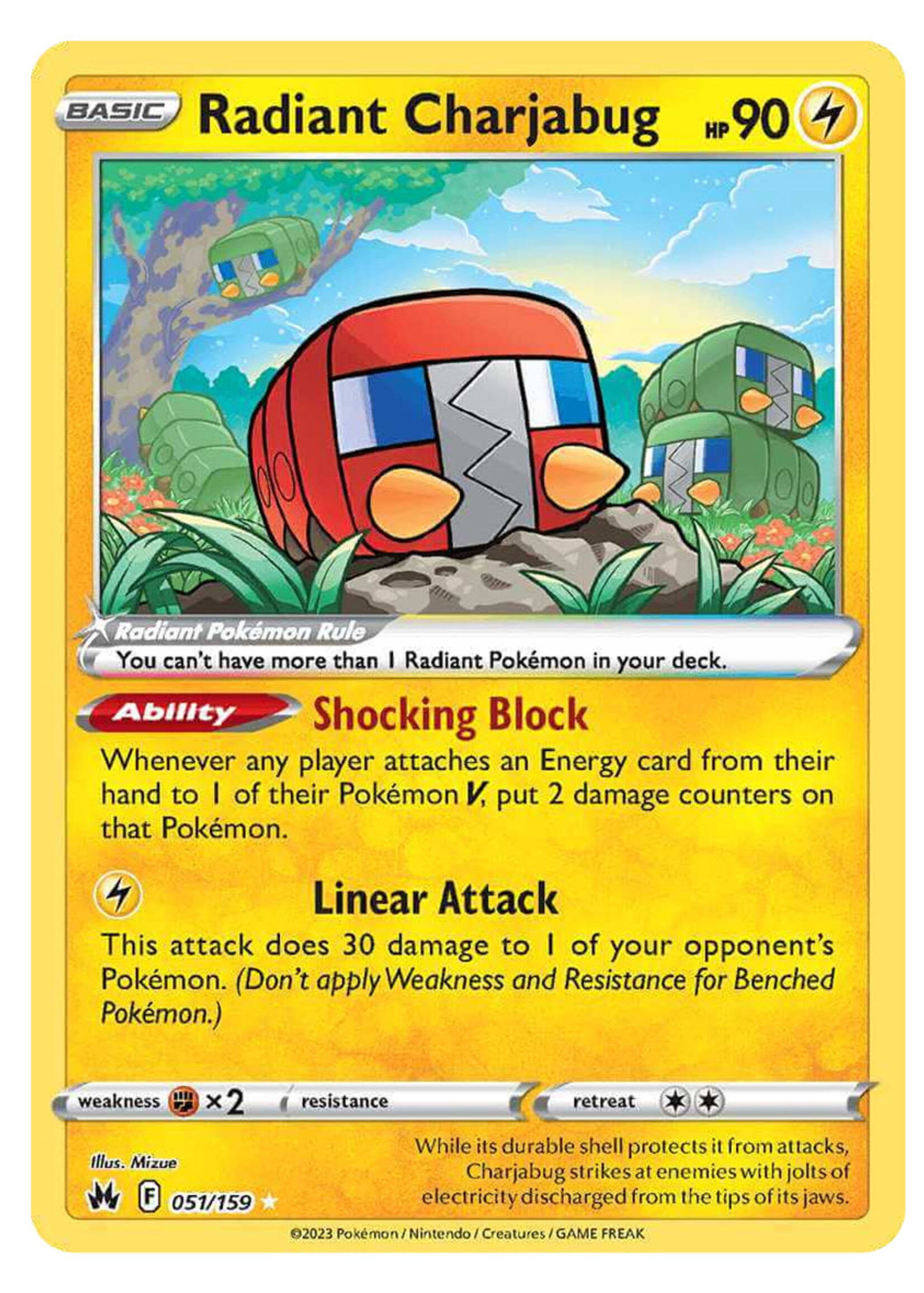 Radiant Charjabug 51 (CRZ): near mint