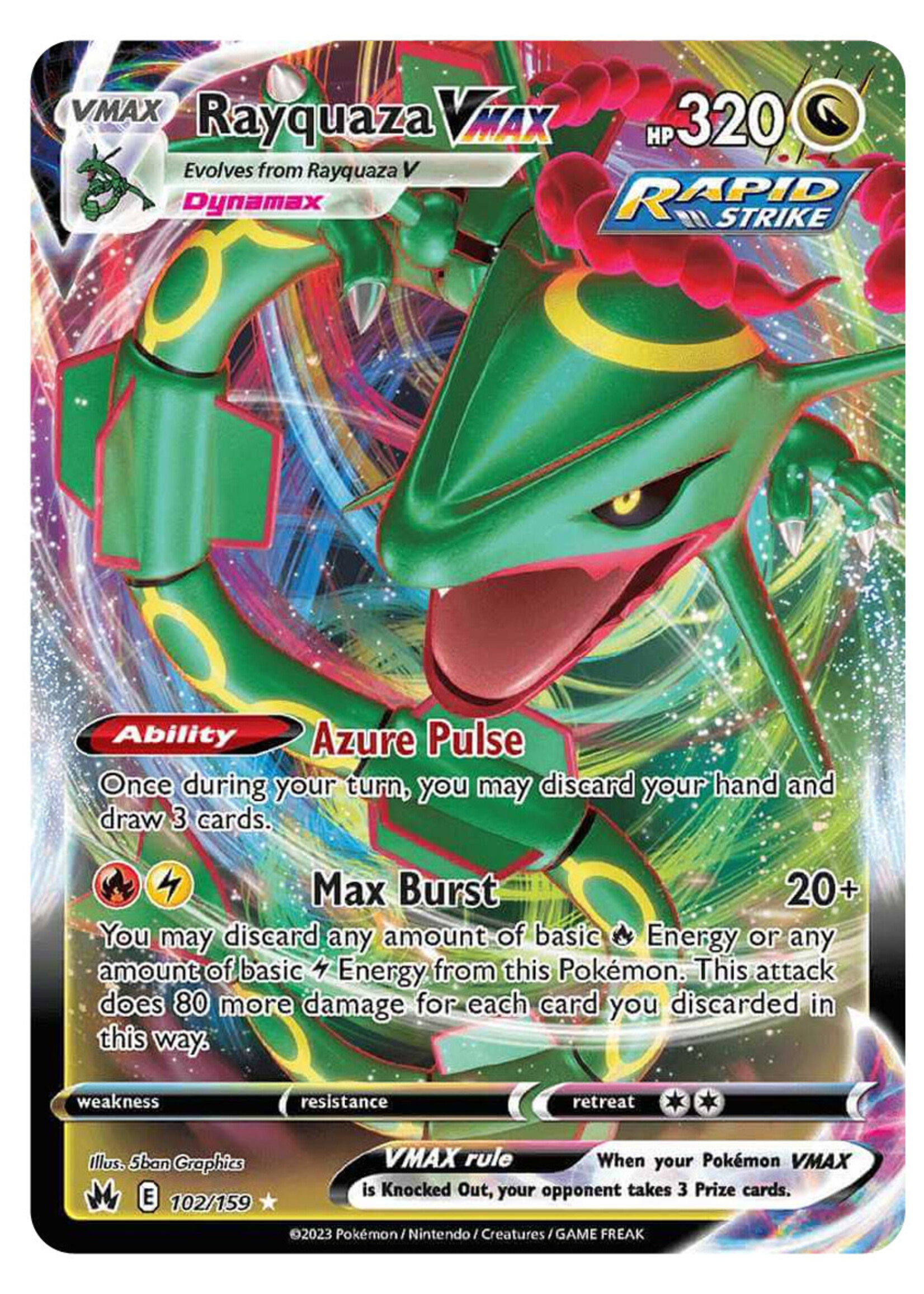Rayquaza Vmax 102 (CRZ): near mint