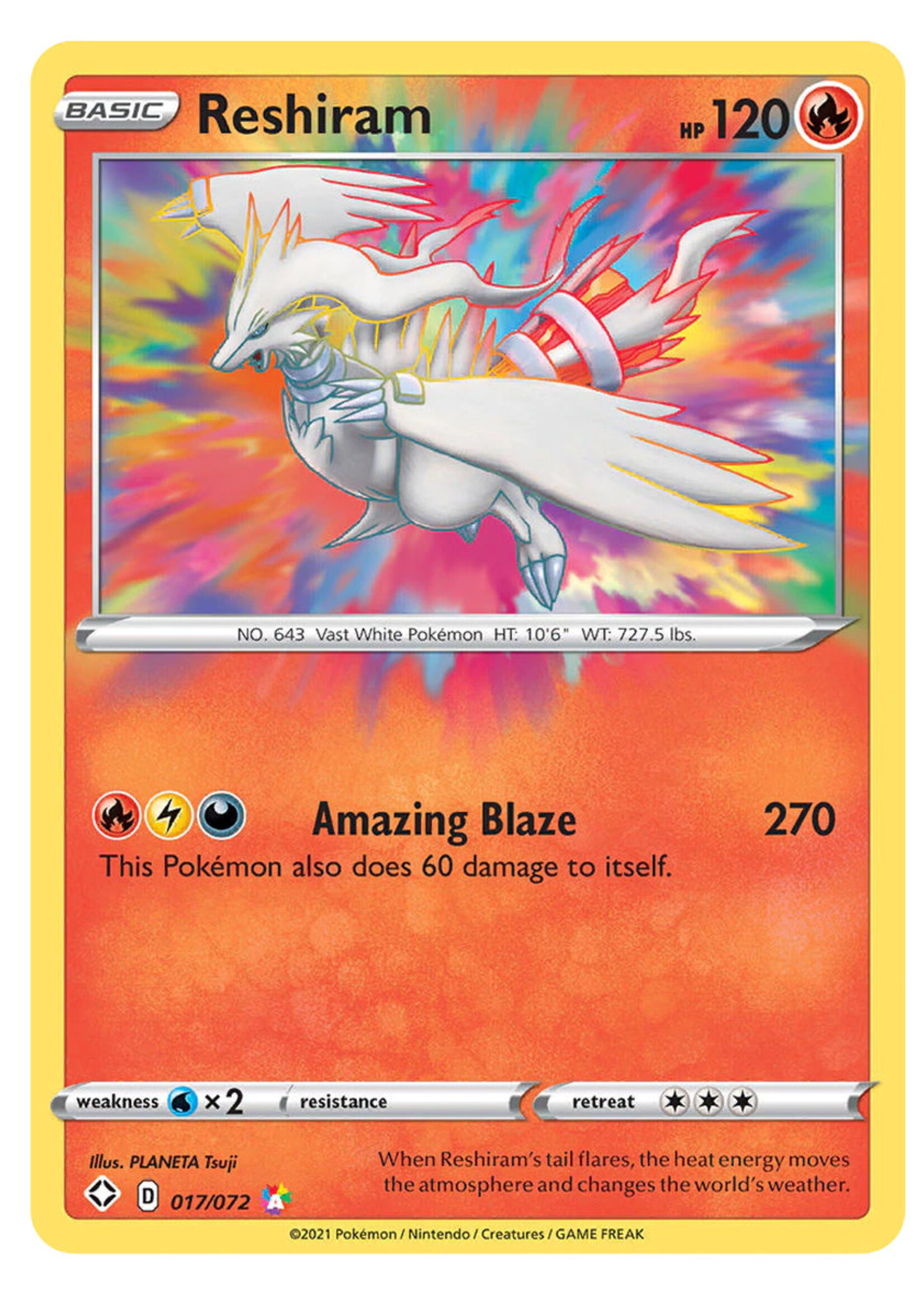 Reshiram 17 (SHF): near mint
