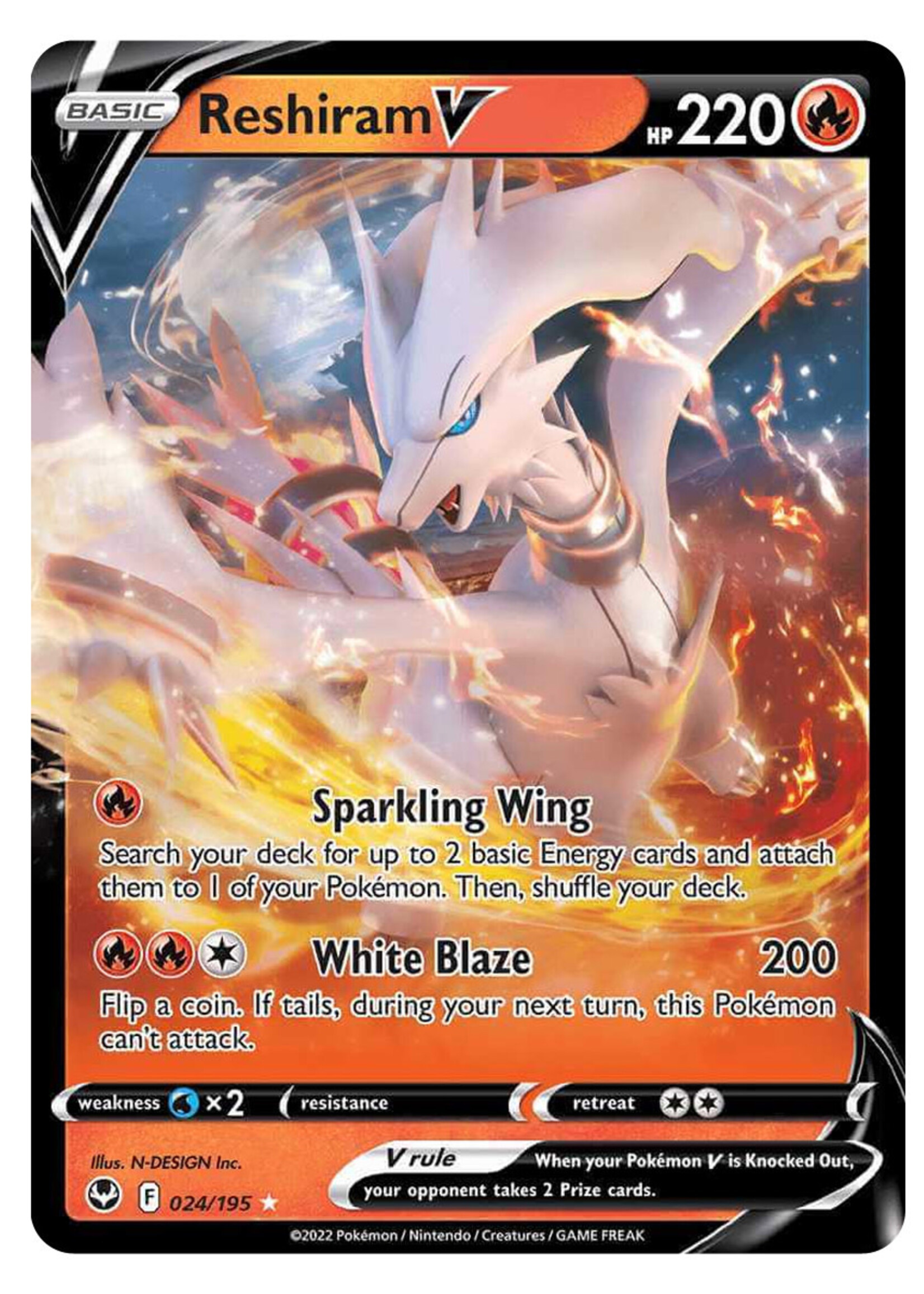 Reshiram V 24 (SIT): near mint