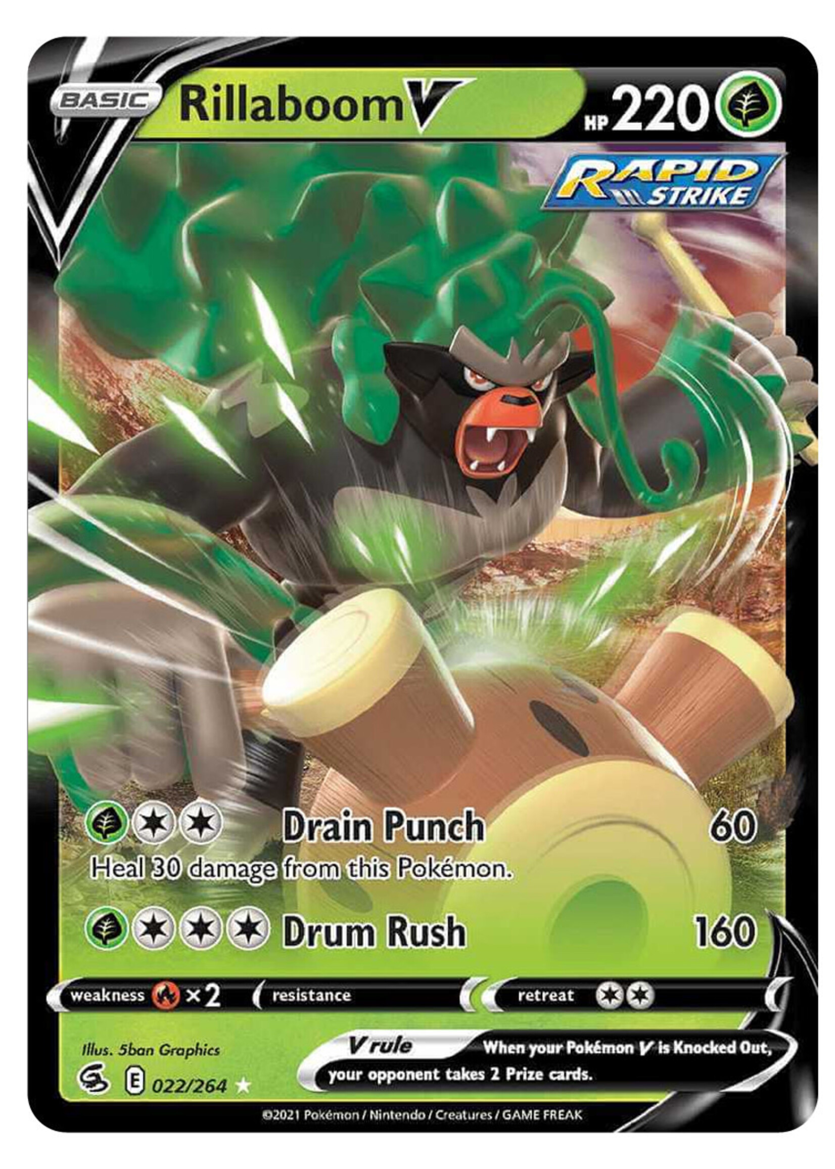 Rillaboom V 22 (FST): near mint