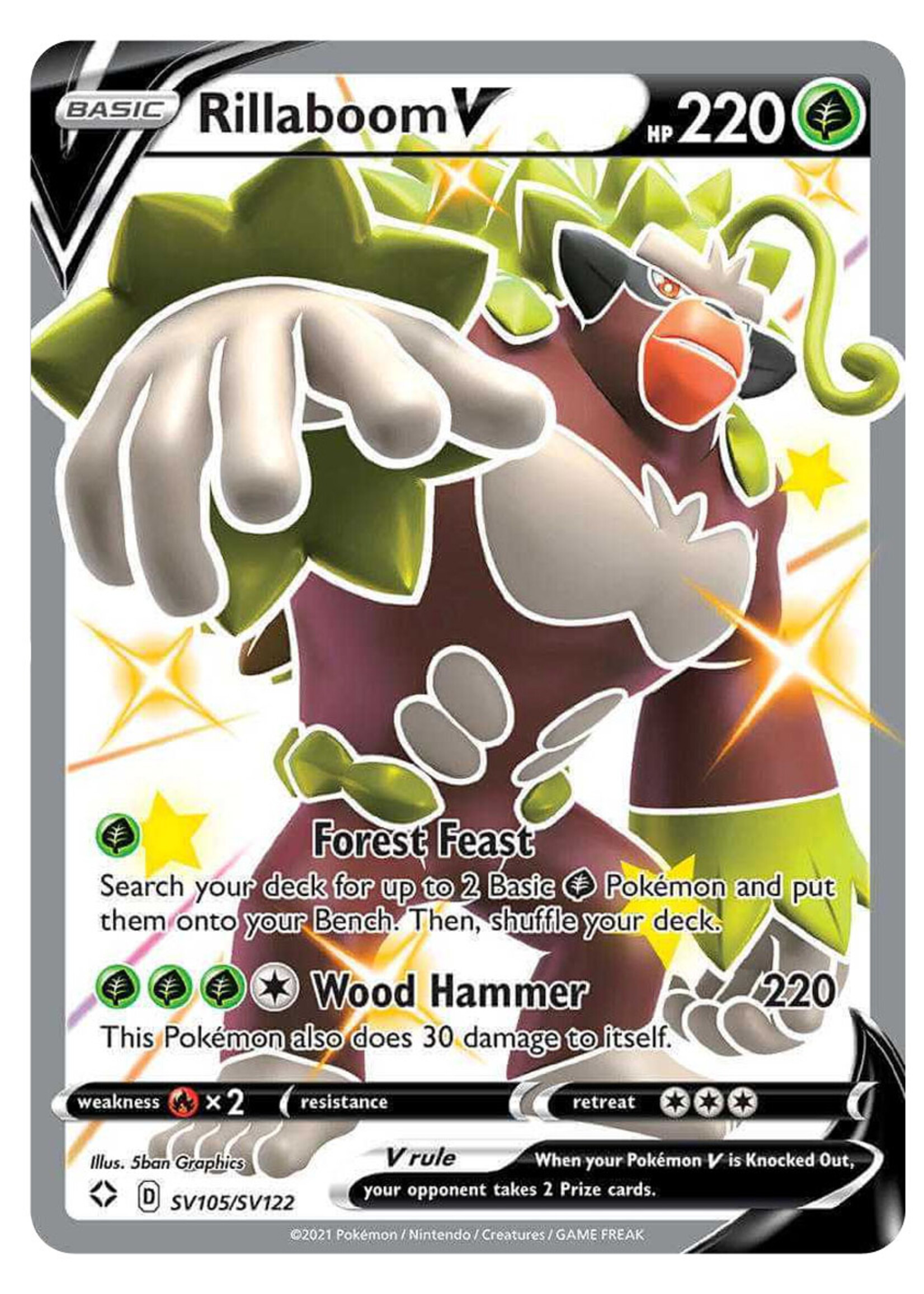 Rillaboom V SV105 (SHF): near mint