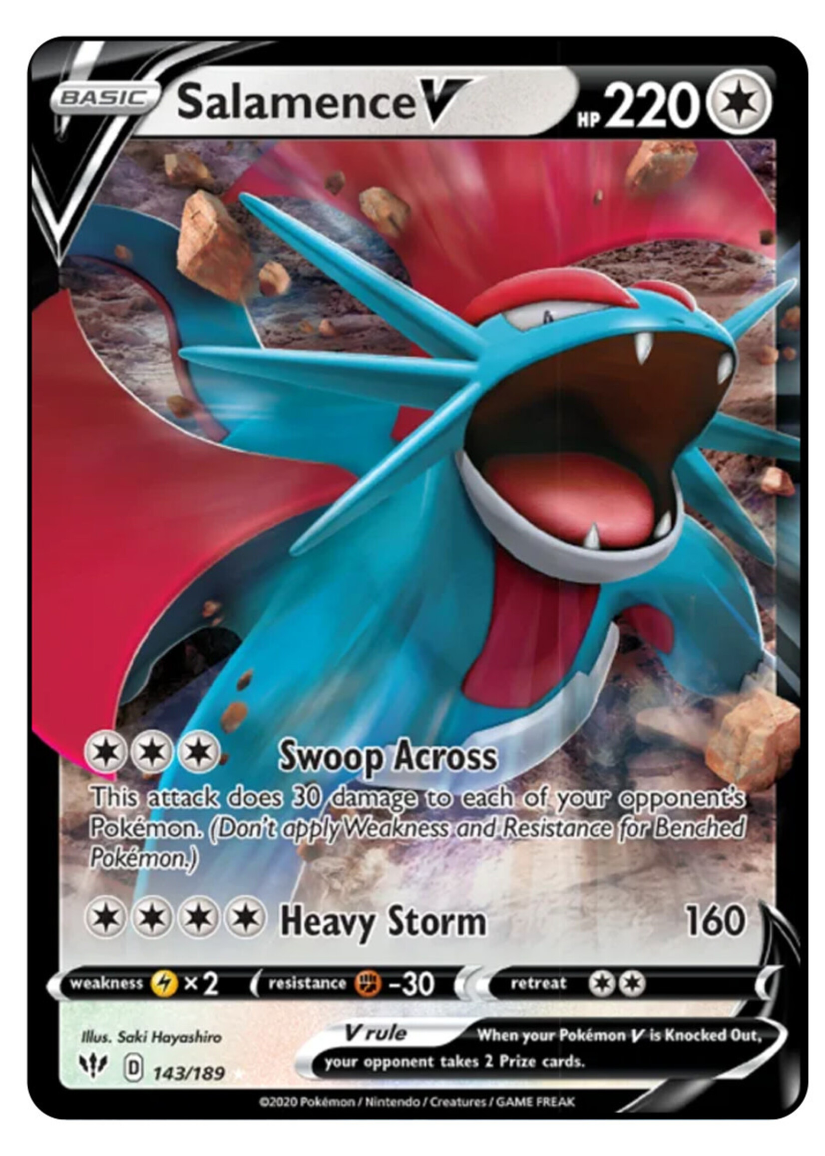 Salamence V 143 (DAA): near mint