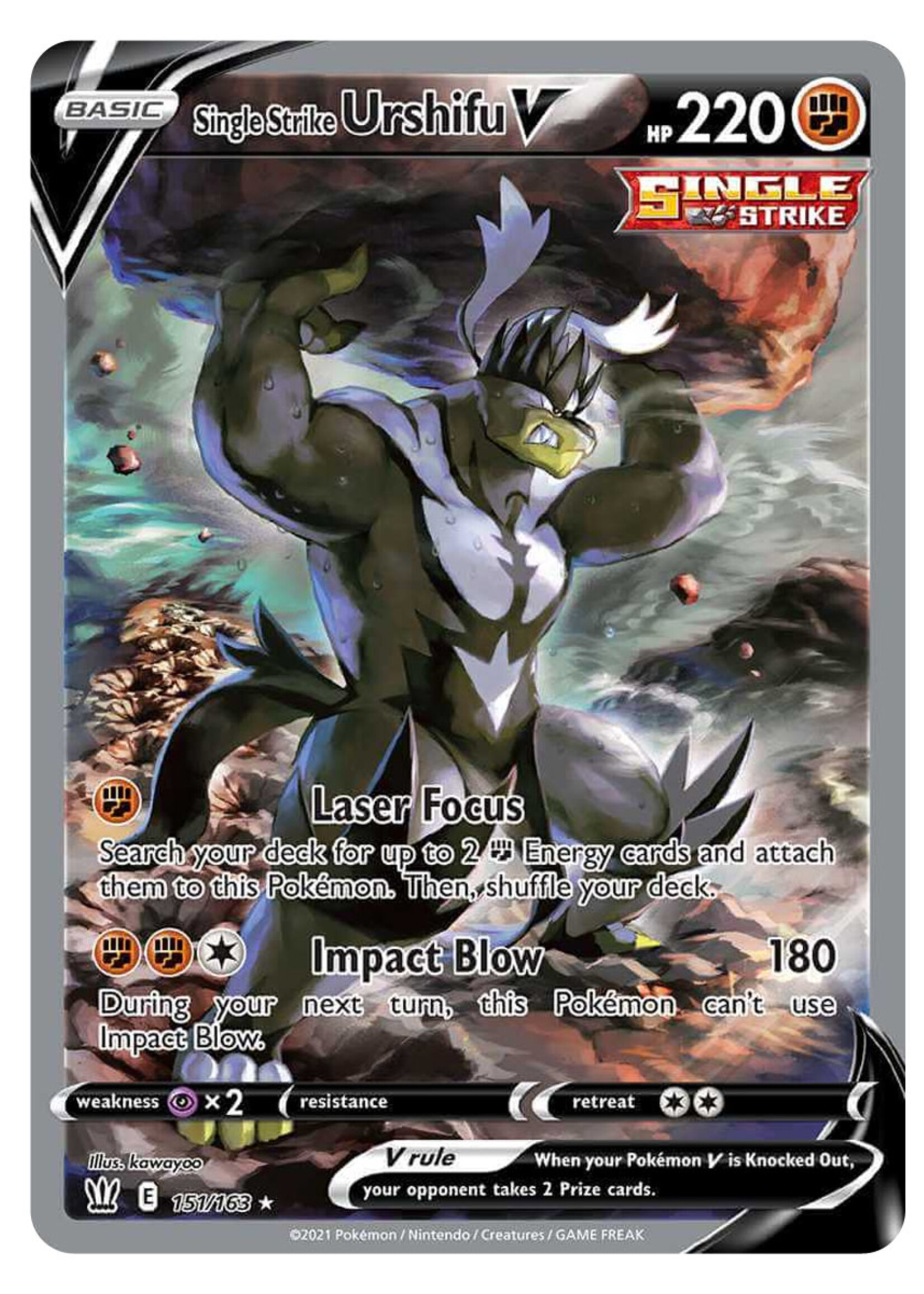 Single Strike Urshifu V 151 (BST): near mint