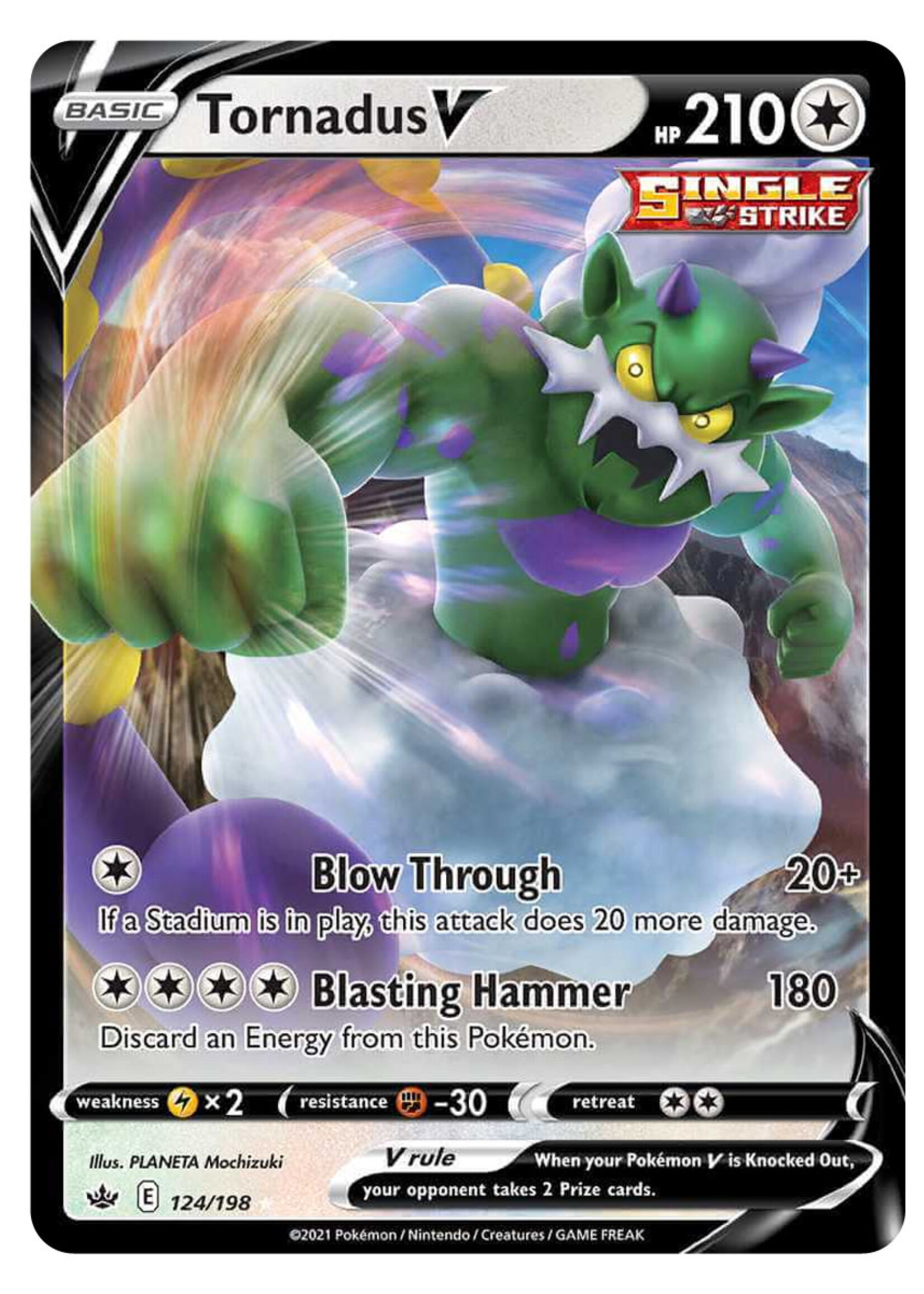 Tornadus V 124 (CRE): near mint