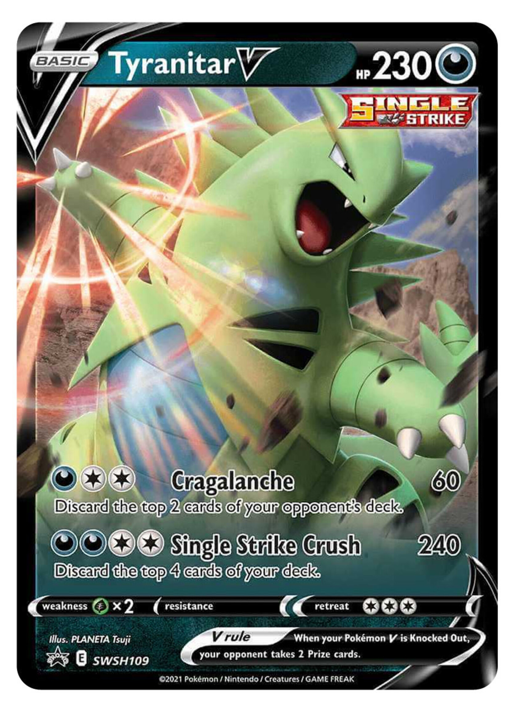 Tyranitar V 109 (SWSH): excellent