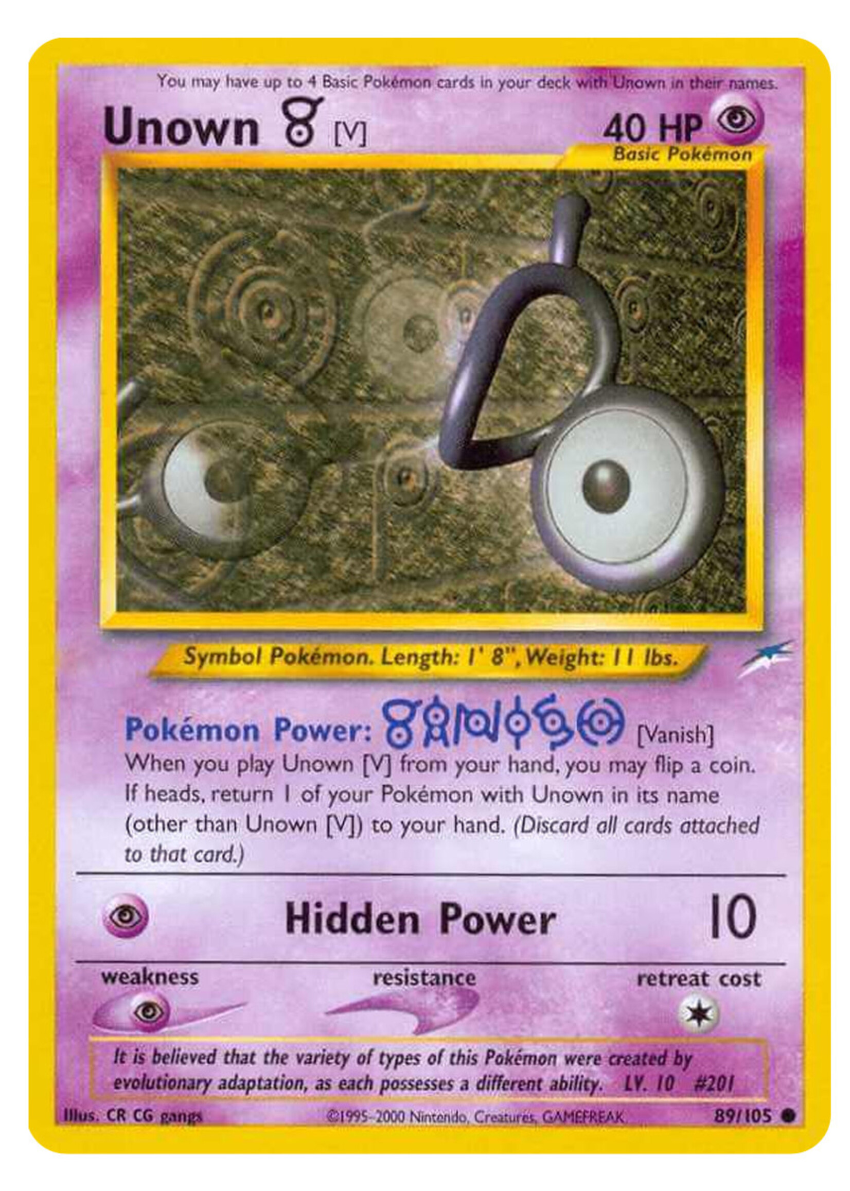 Unown [V] 89 (NDE): excellent