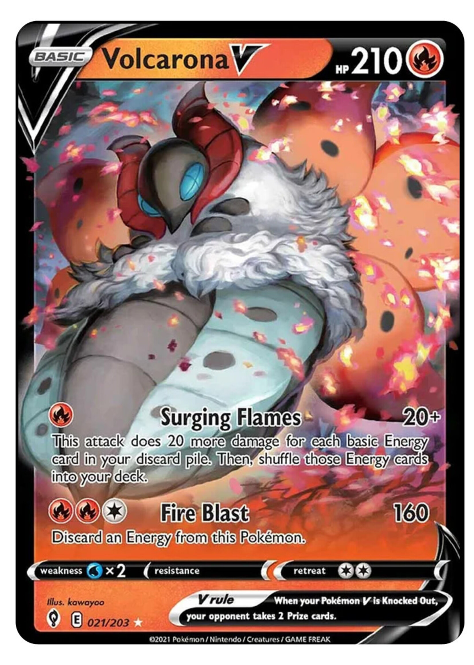 Volcarona V 21 (EVS): near mint