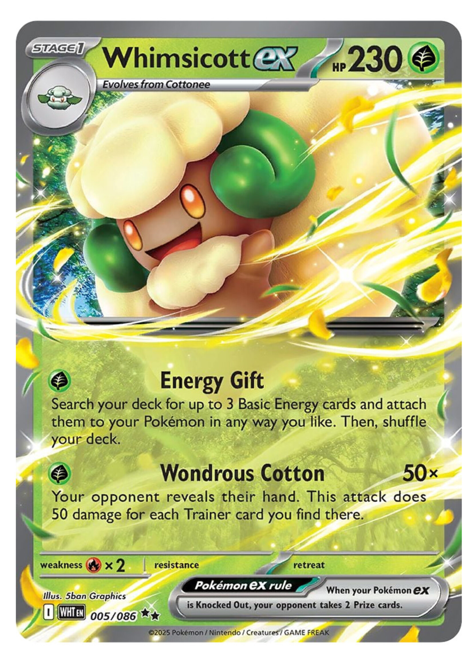 Whimsicott Ex 5 (WHT): near mint