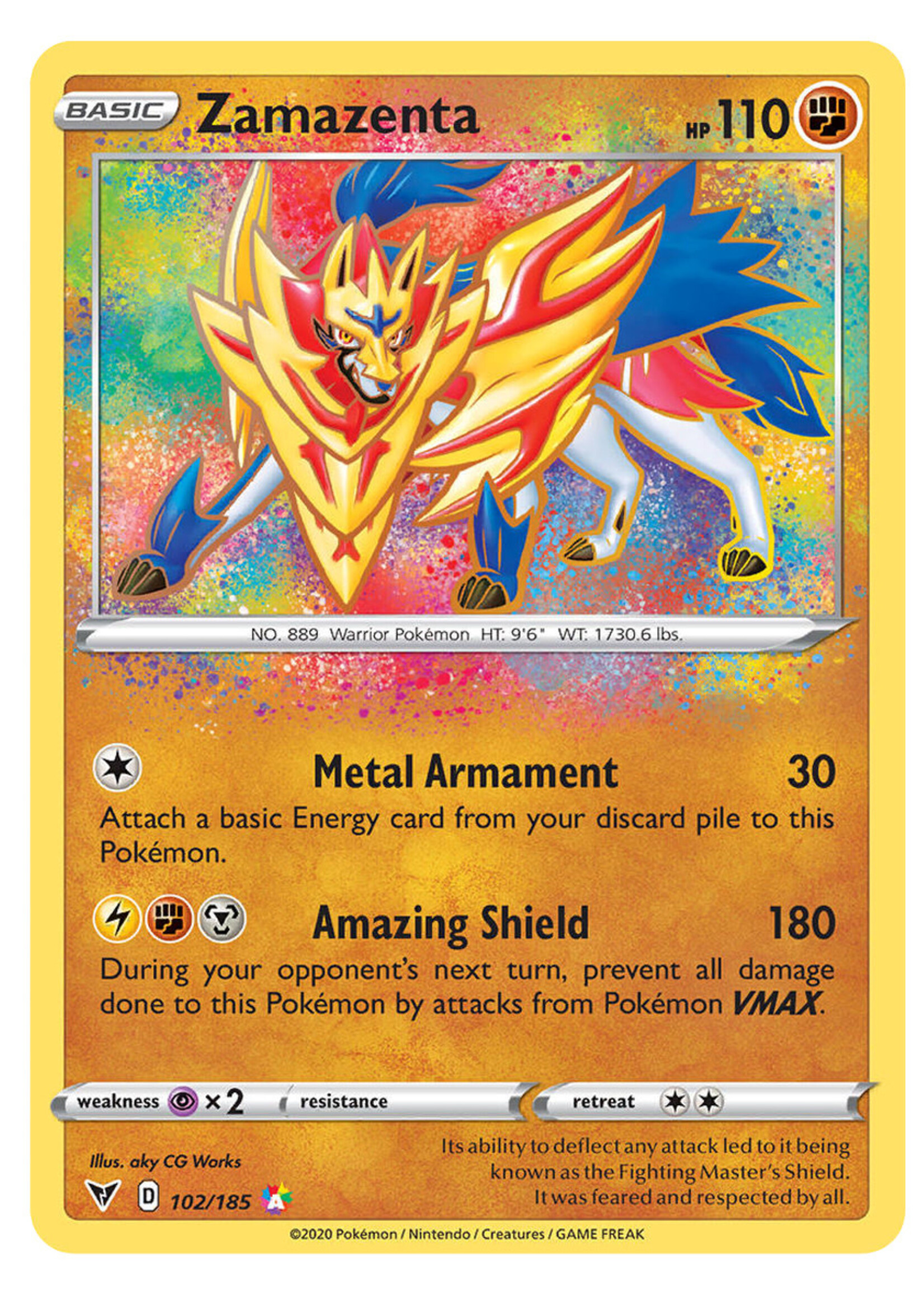 Zamazenta 102 (VIV): near mint