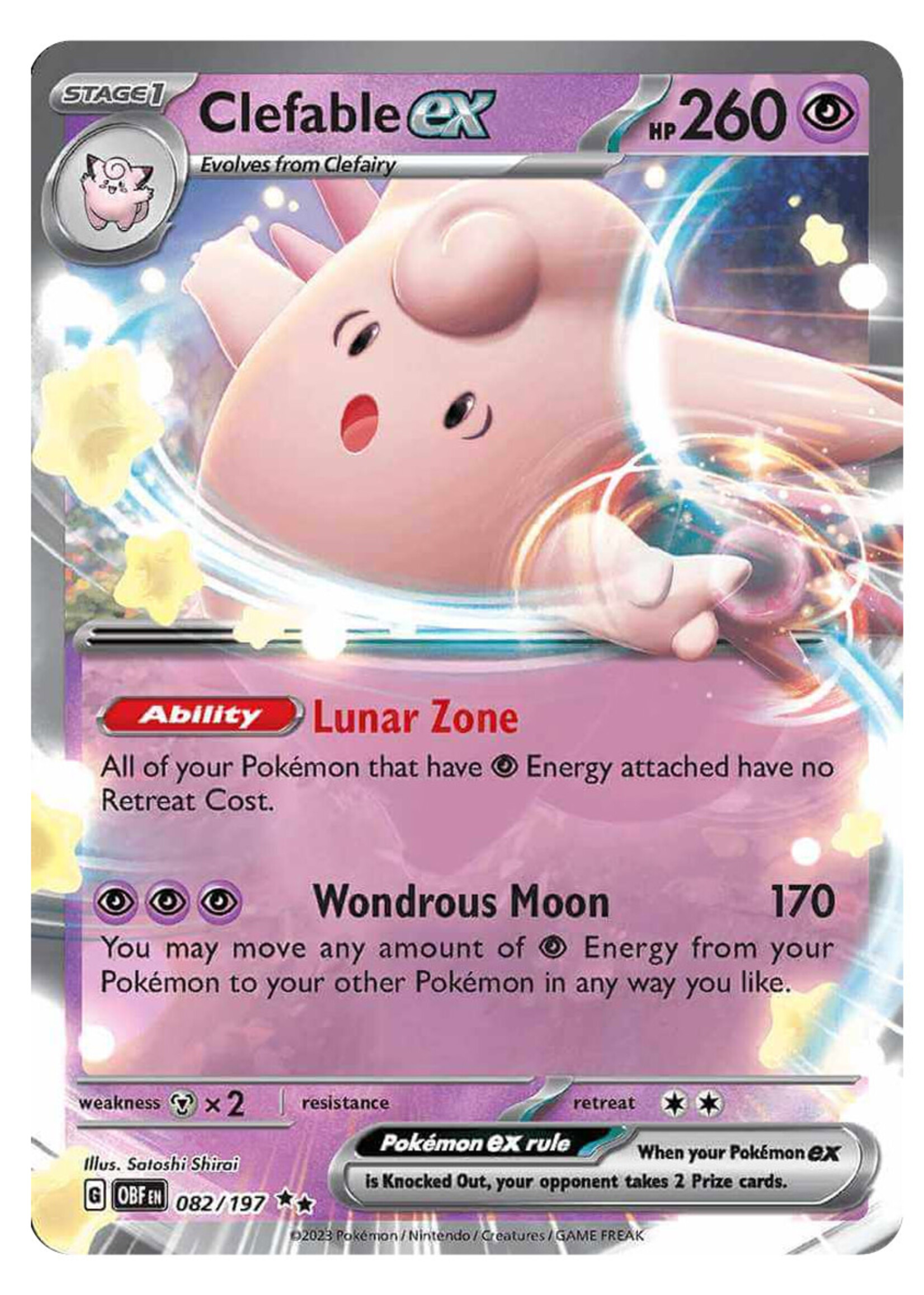 Clefable Ex 82 (OBF): near mint