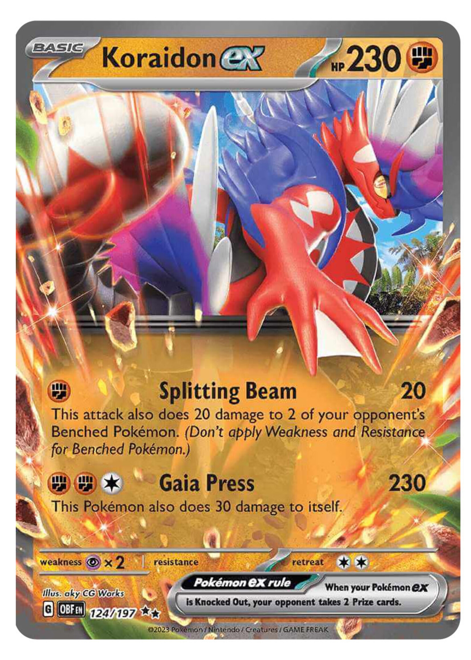 Koraidon Ex 124 (OBF): near mint