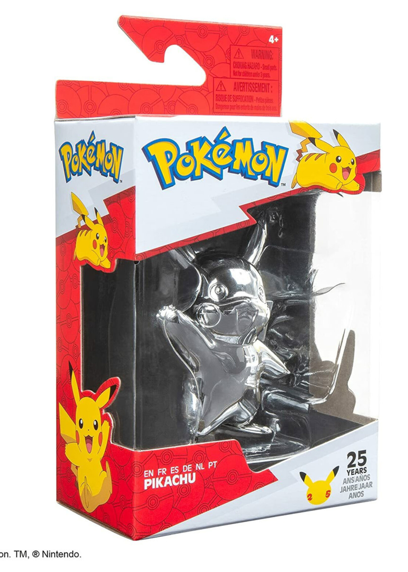 Pokémon 25th Anniversary Silver Pikachu Figure