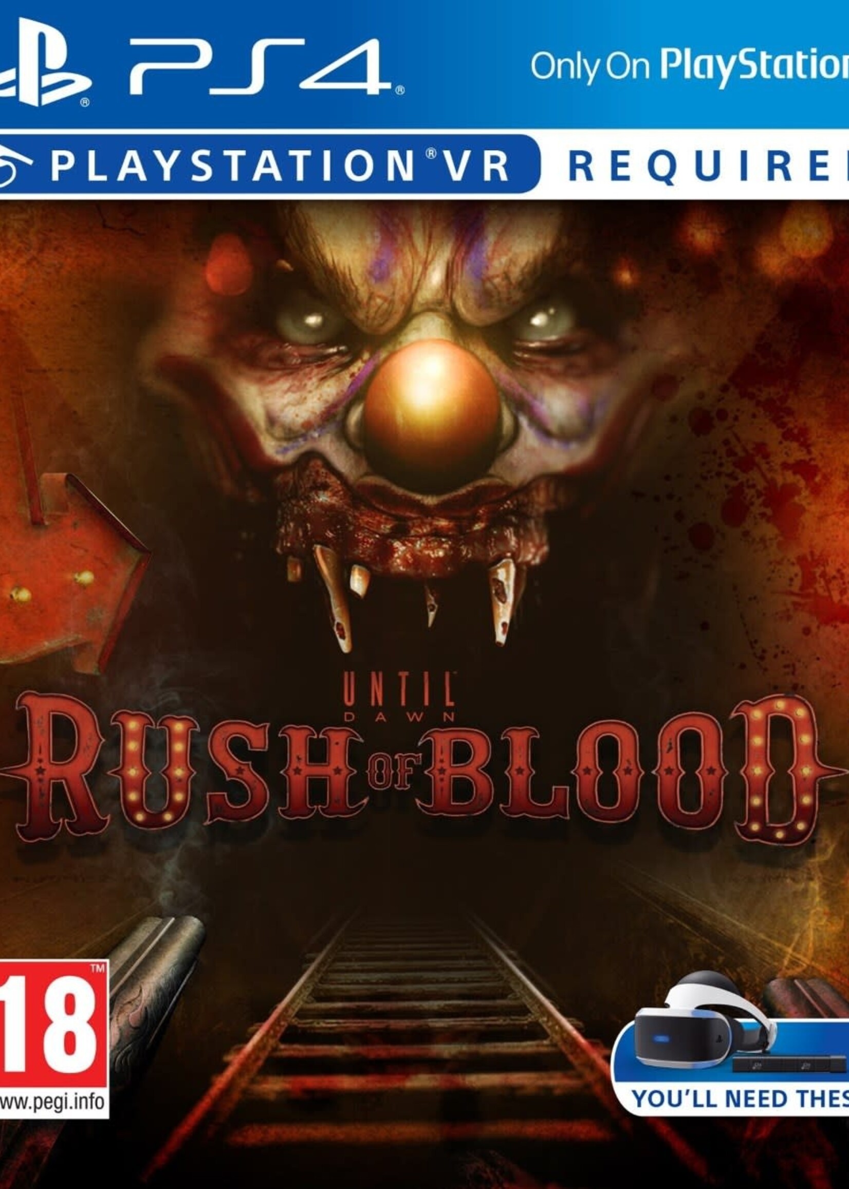 Until Dawn Rush Of Blood Playstation VR PS4