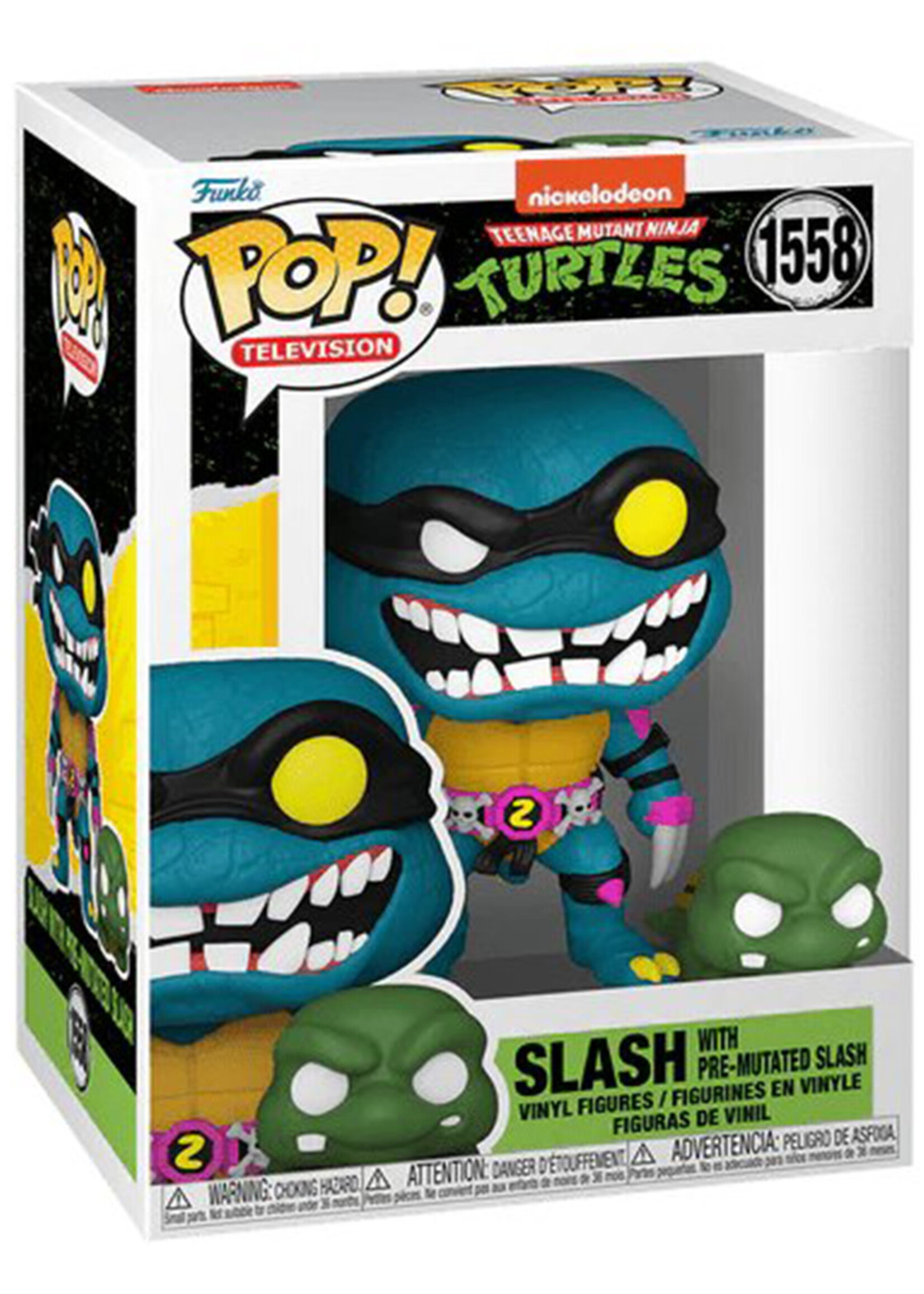 TMNT Funko Pop N° 1558 Slash &  Pre-Mutated Slash