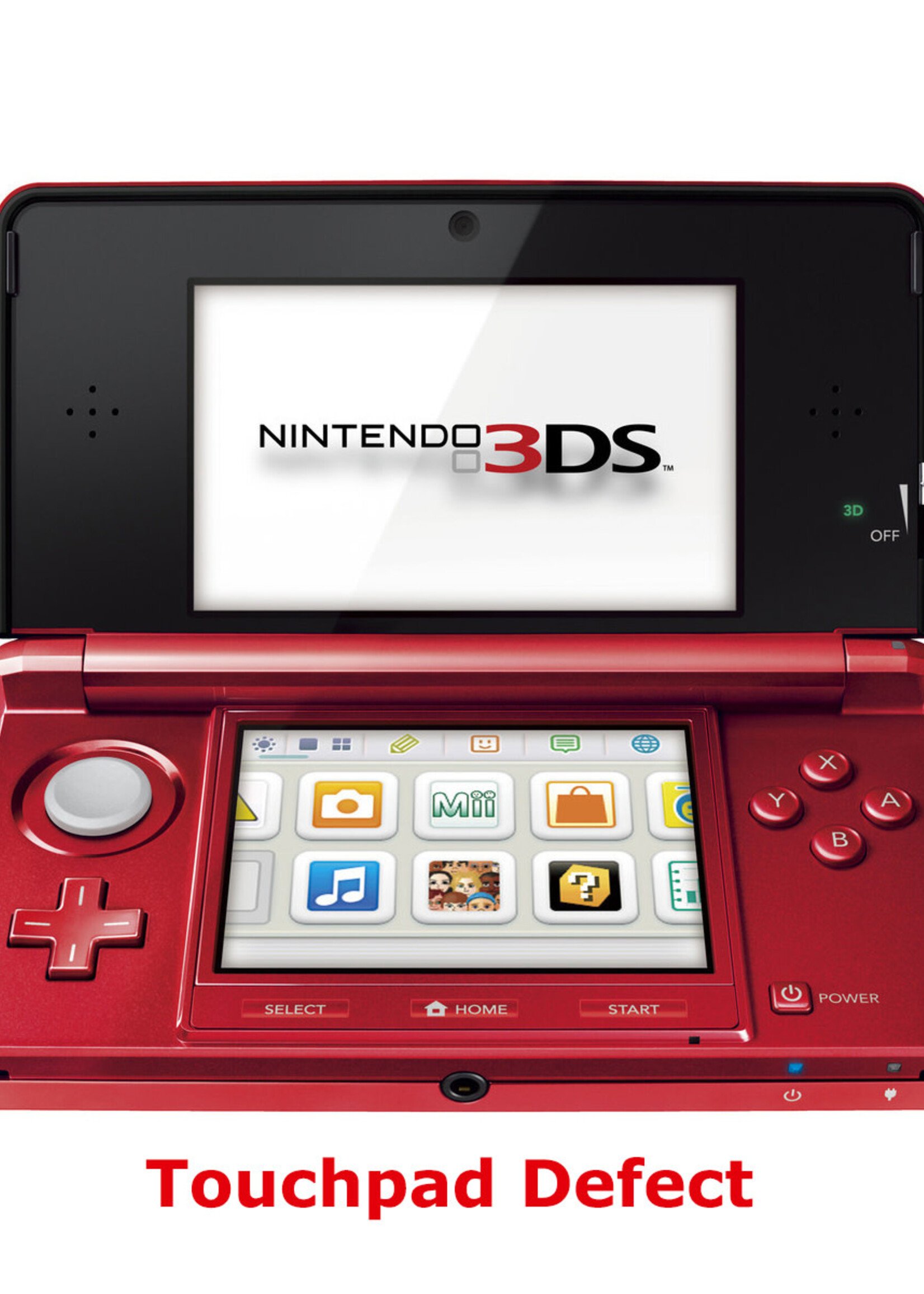Nintendo 3DS Metallic Red (Touchpad Defect)