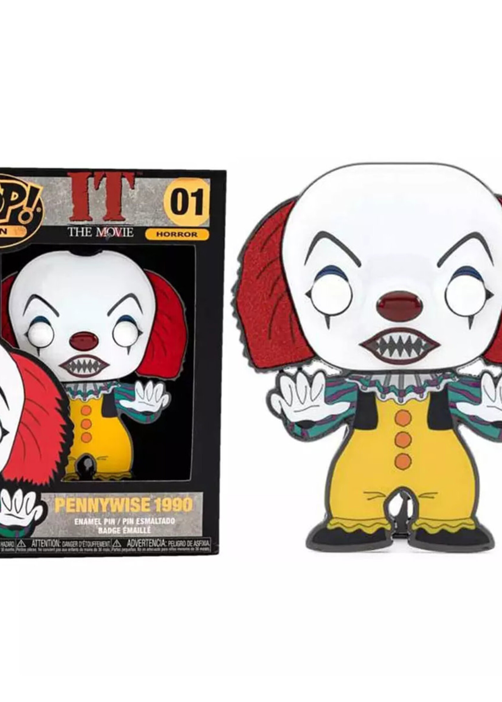 Horror Funko Pop Large Enamel   Pin N° 01 Pennywise 1990