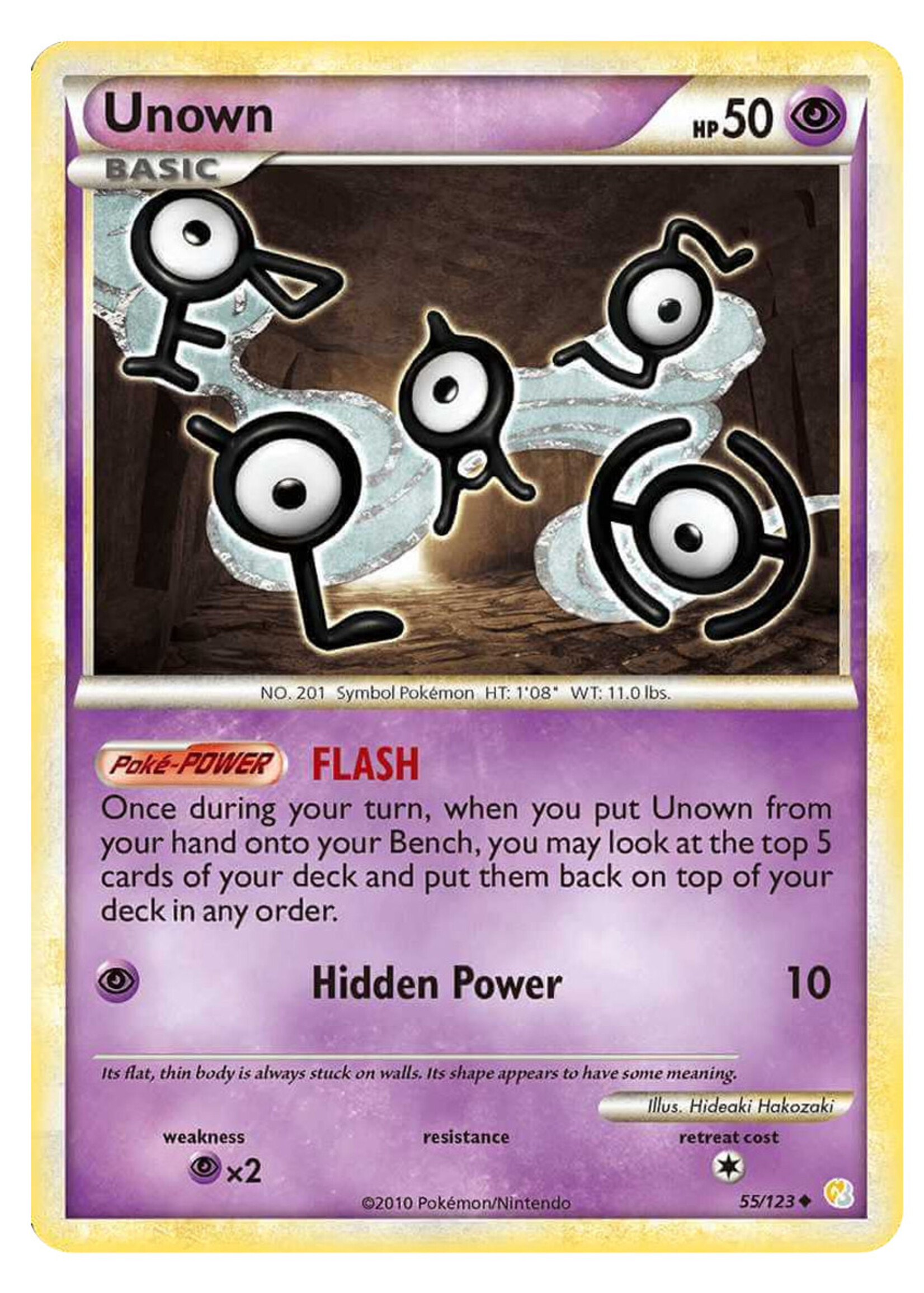 Unown 55 (HS) Reverse Holo: excellent