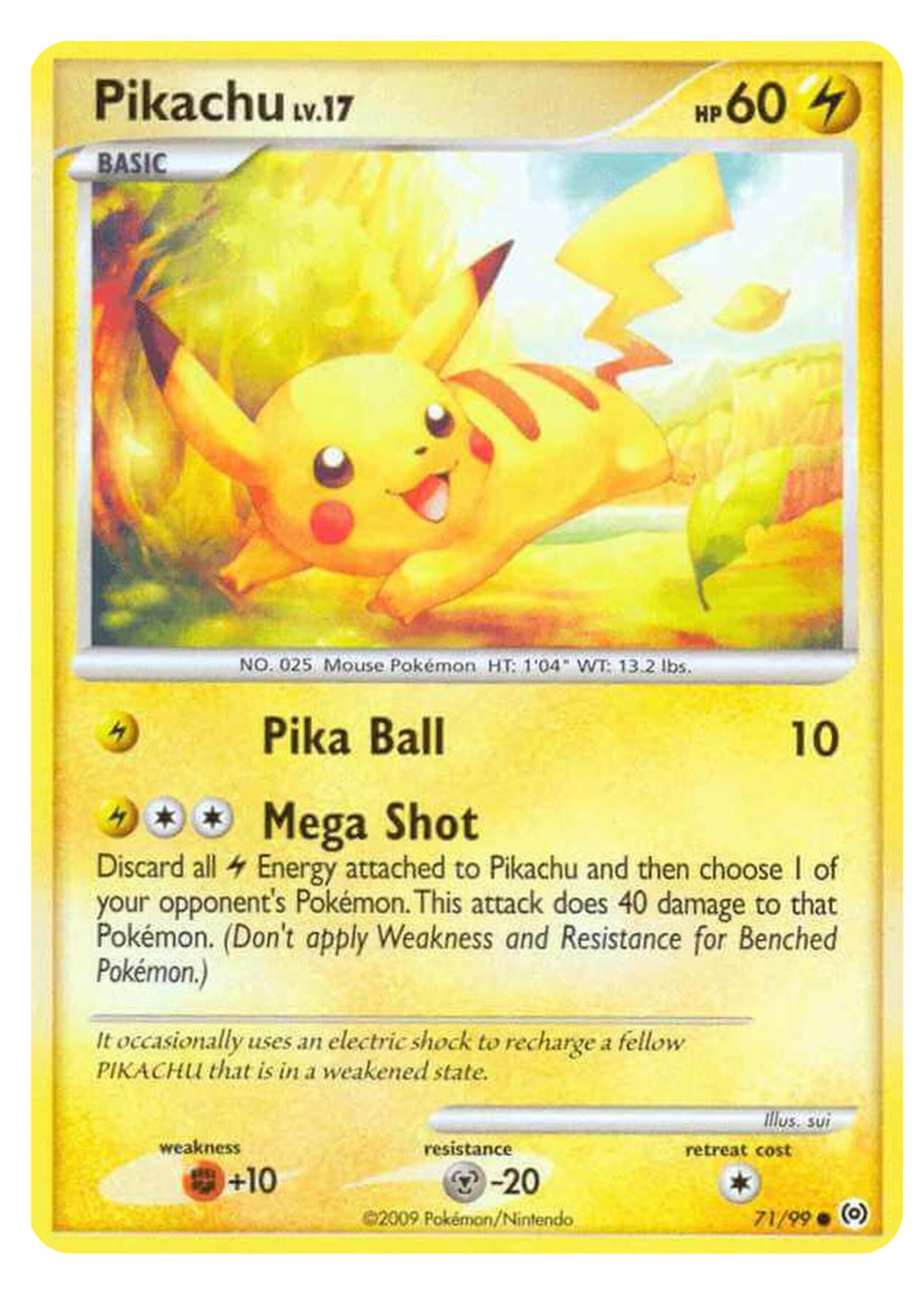 Pikachu Lv.17 71 (AR) Reverse Holo: excellent
