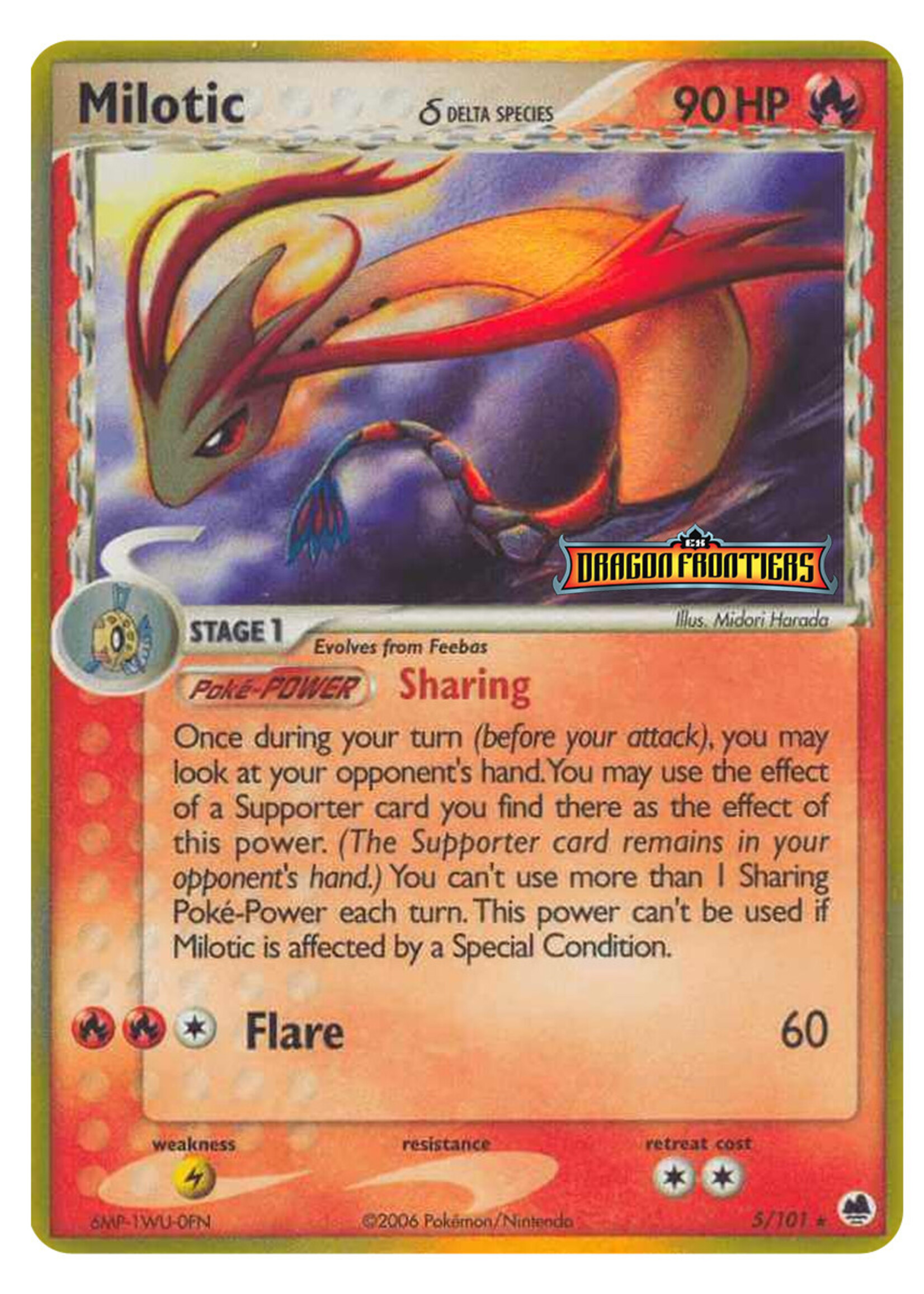 Milotic Delta Species 5 (DF) Stamped: light played