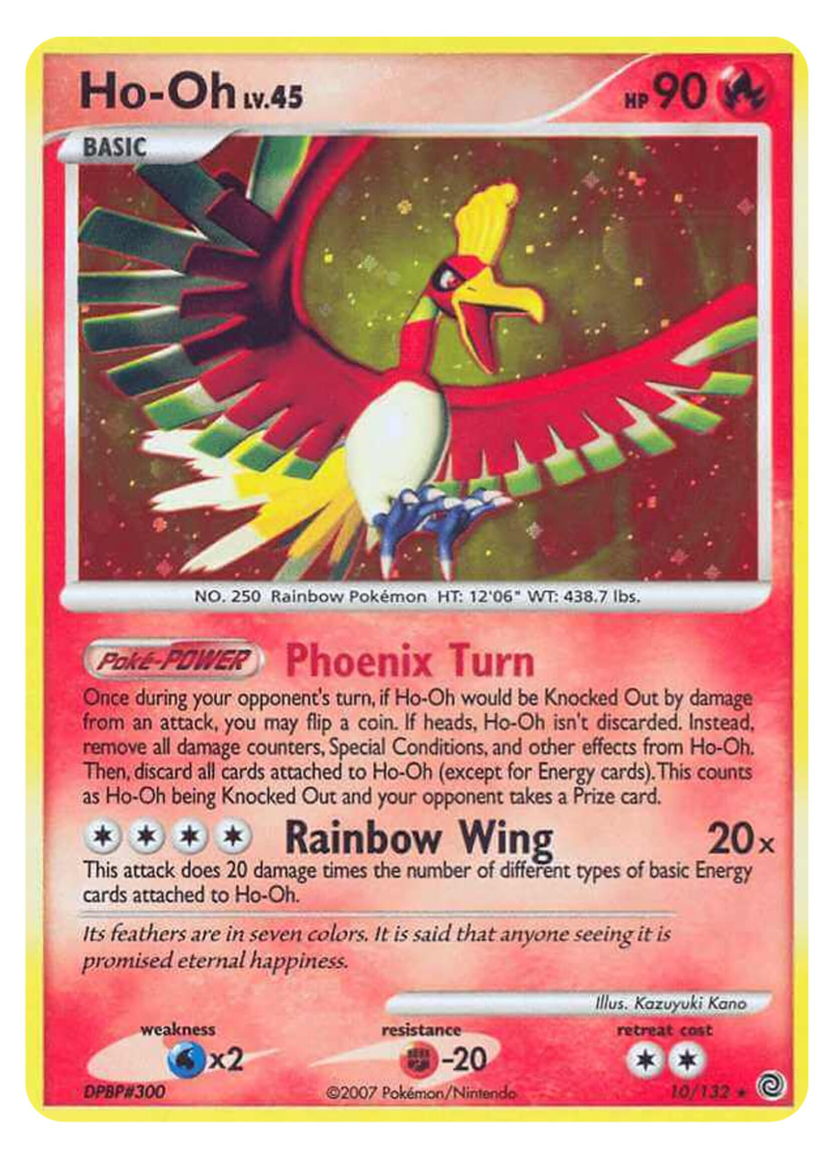 Ho-Oh Lv.45 10 (SW) Reverse Holo: light played+