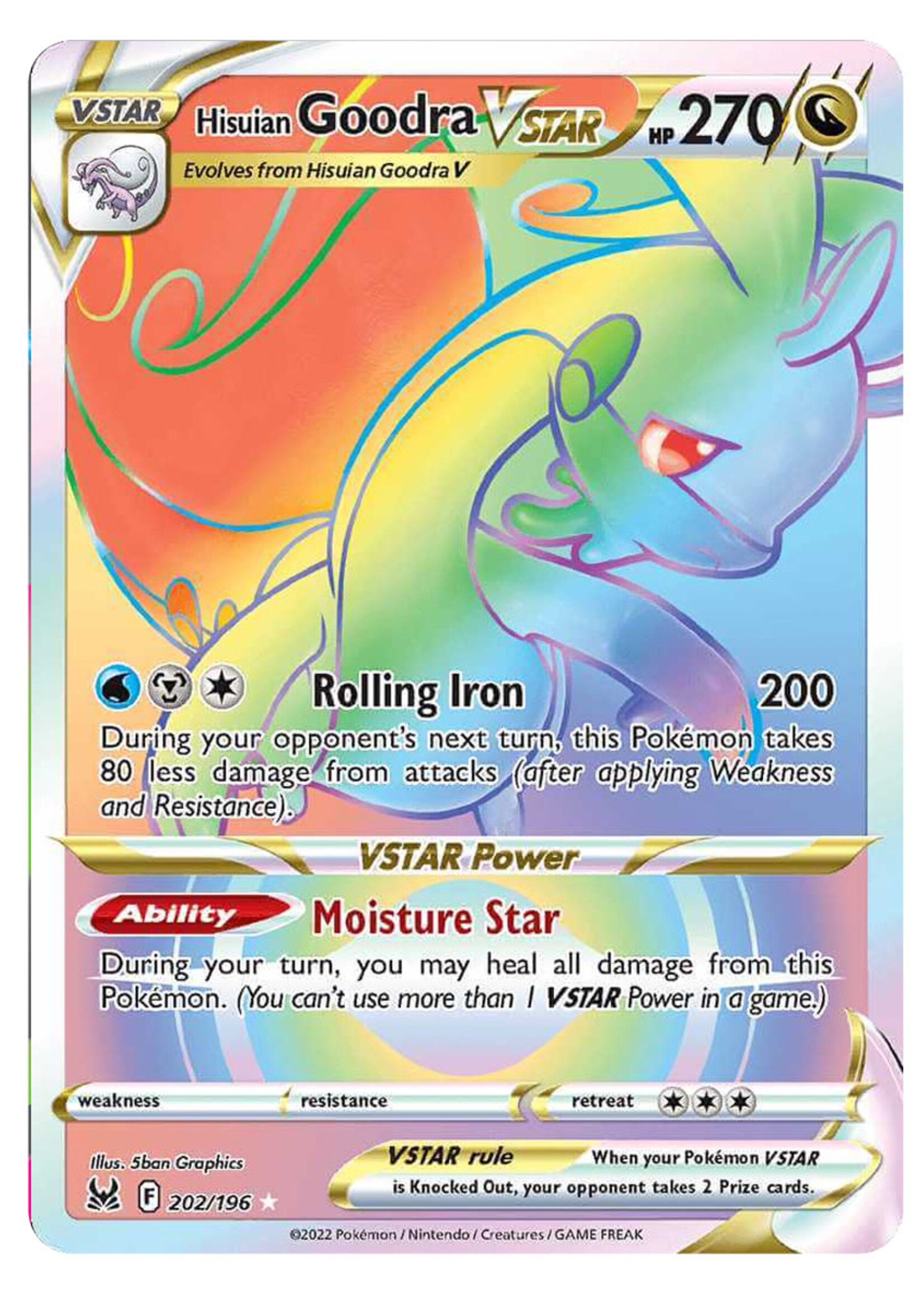 Hisuian Goodra Vstar 202 (LOR): near mint